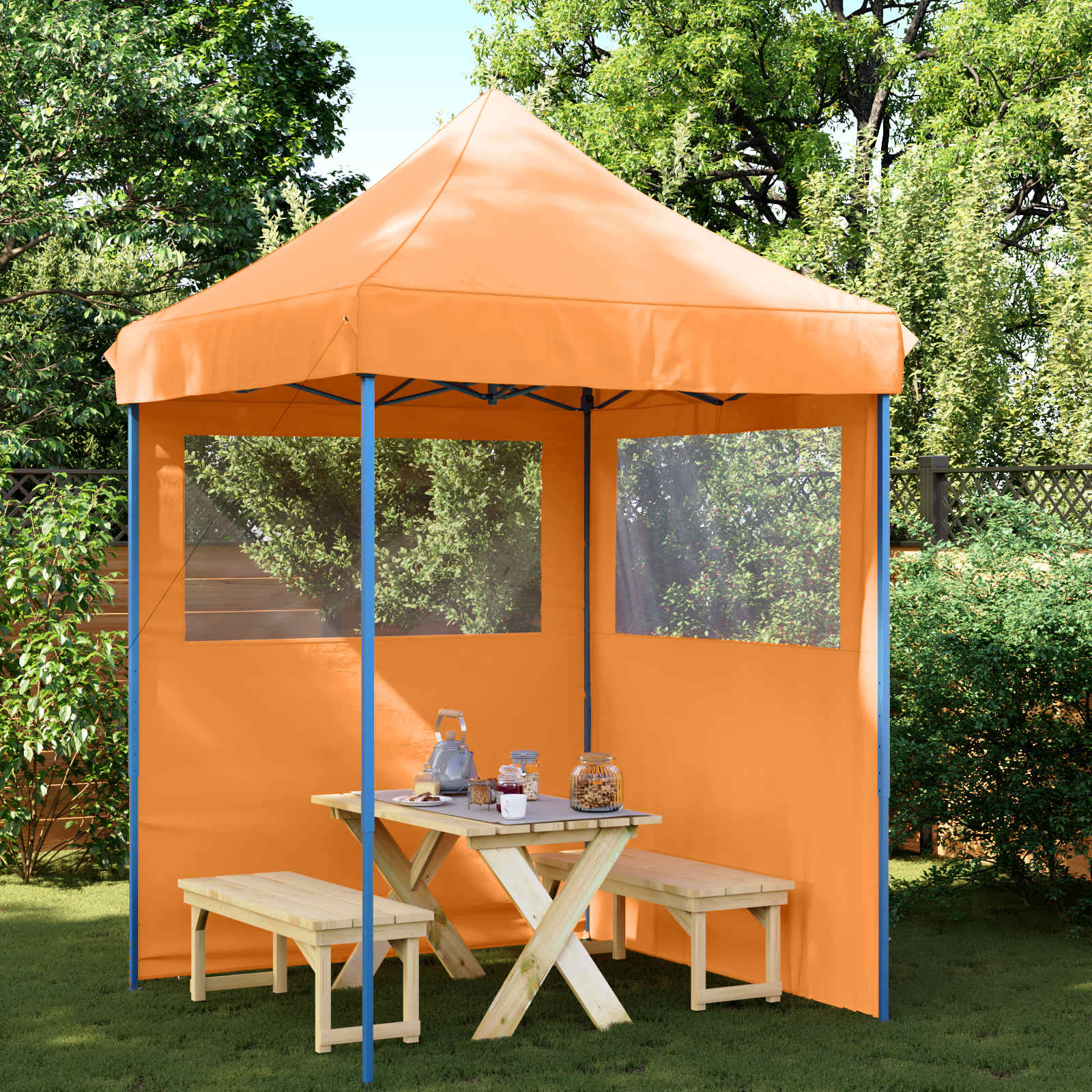 Tenda Party 200 x 200 x 306 cm Arancione Tessuto Oxford