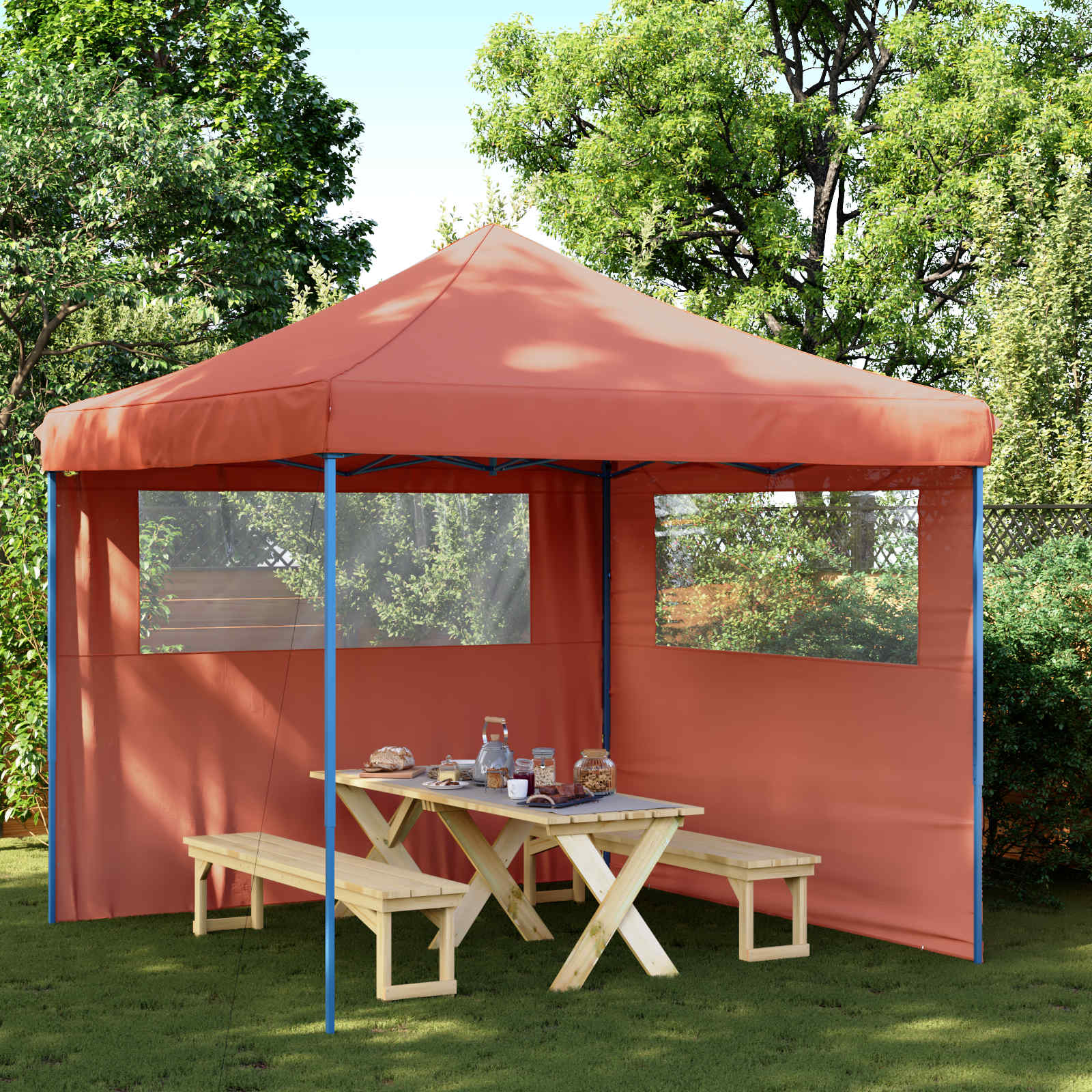 Tenda Party 292 x 292 x 315 cm Terracotta Tessuto Oxford
