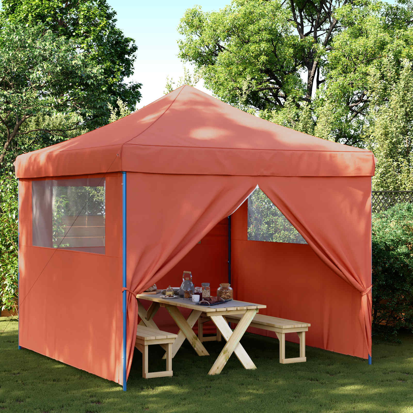 Tenda Party 292 x 292 x 315 cm Terracotta Tessuto Oxford