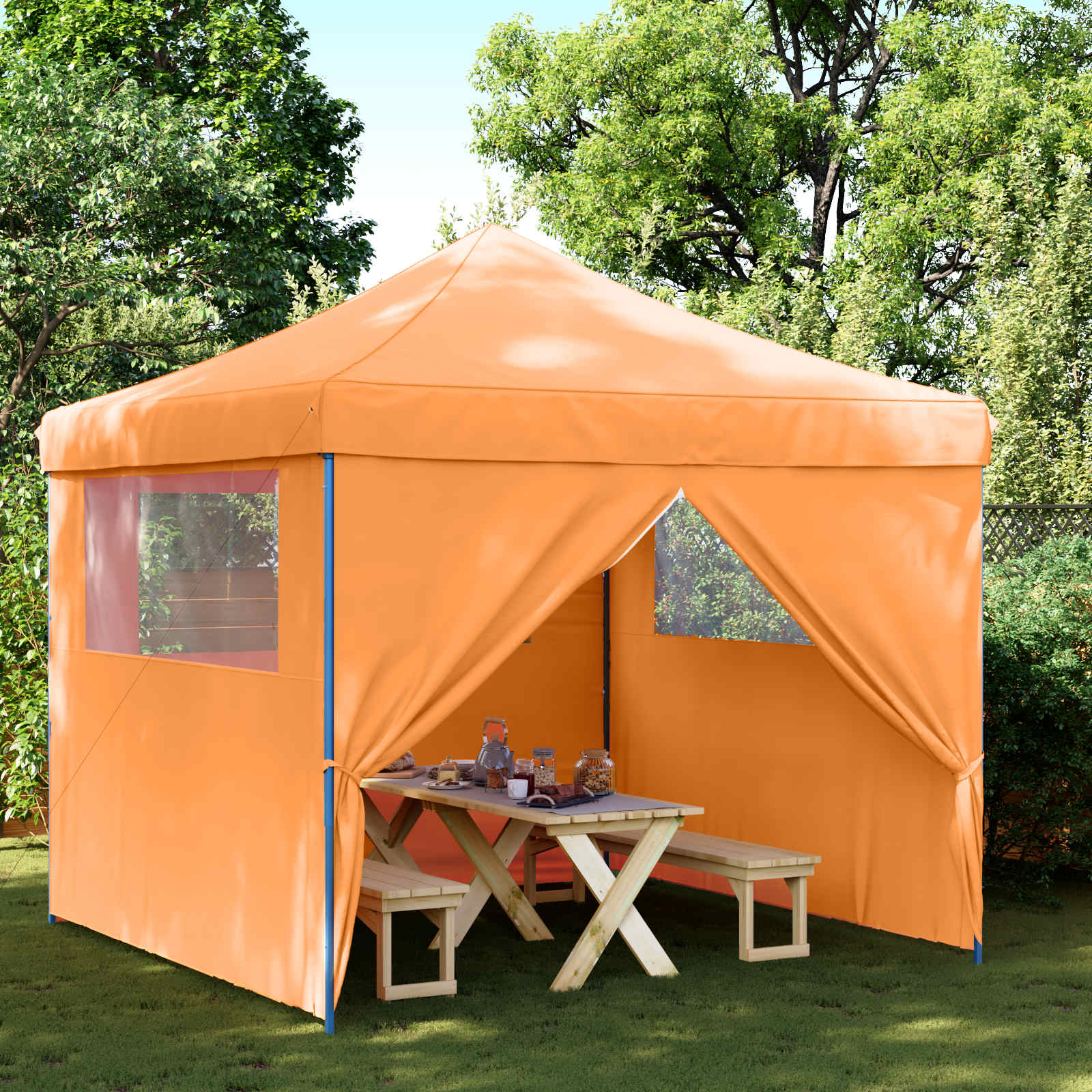 Tenda Party 292 x 292 x 315 cm Arancione Tessuto Oxford