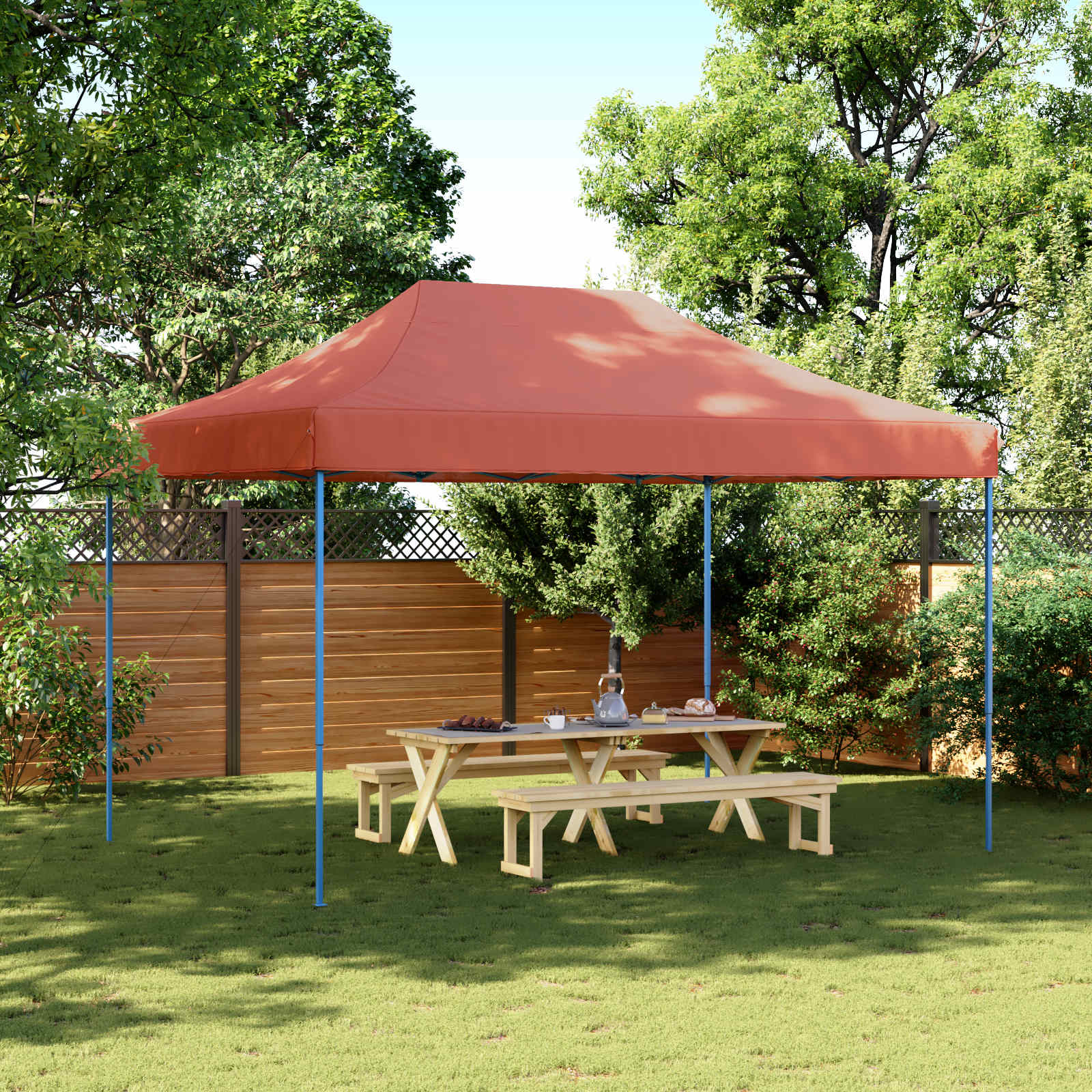 Tenda Party 279 x 410 x 315 cm Terracotta Tessuto Oxford