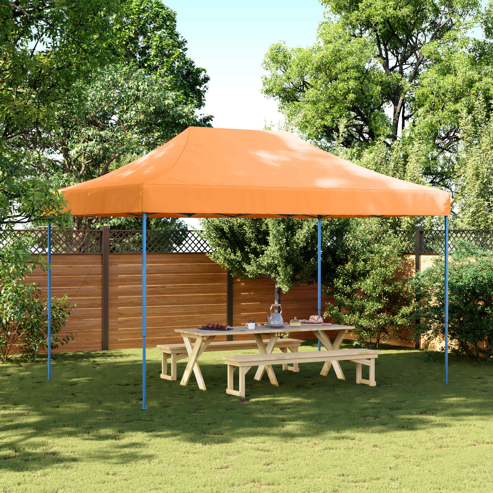 Tenda Party 279 x 410 x 315 cm Arancione Tessuto Oxford