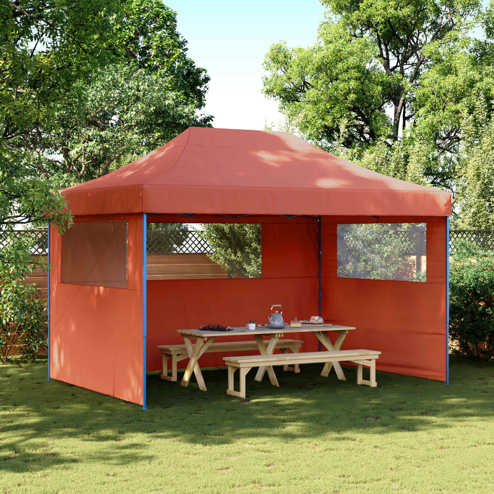Tenda Party 279 x 410 x 315 cm Terracotta Tessuto Oxford