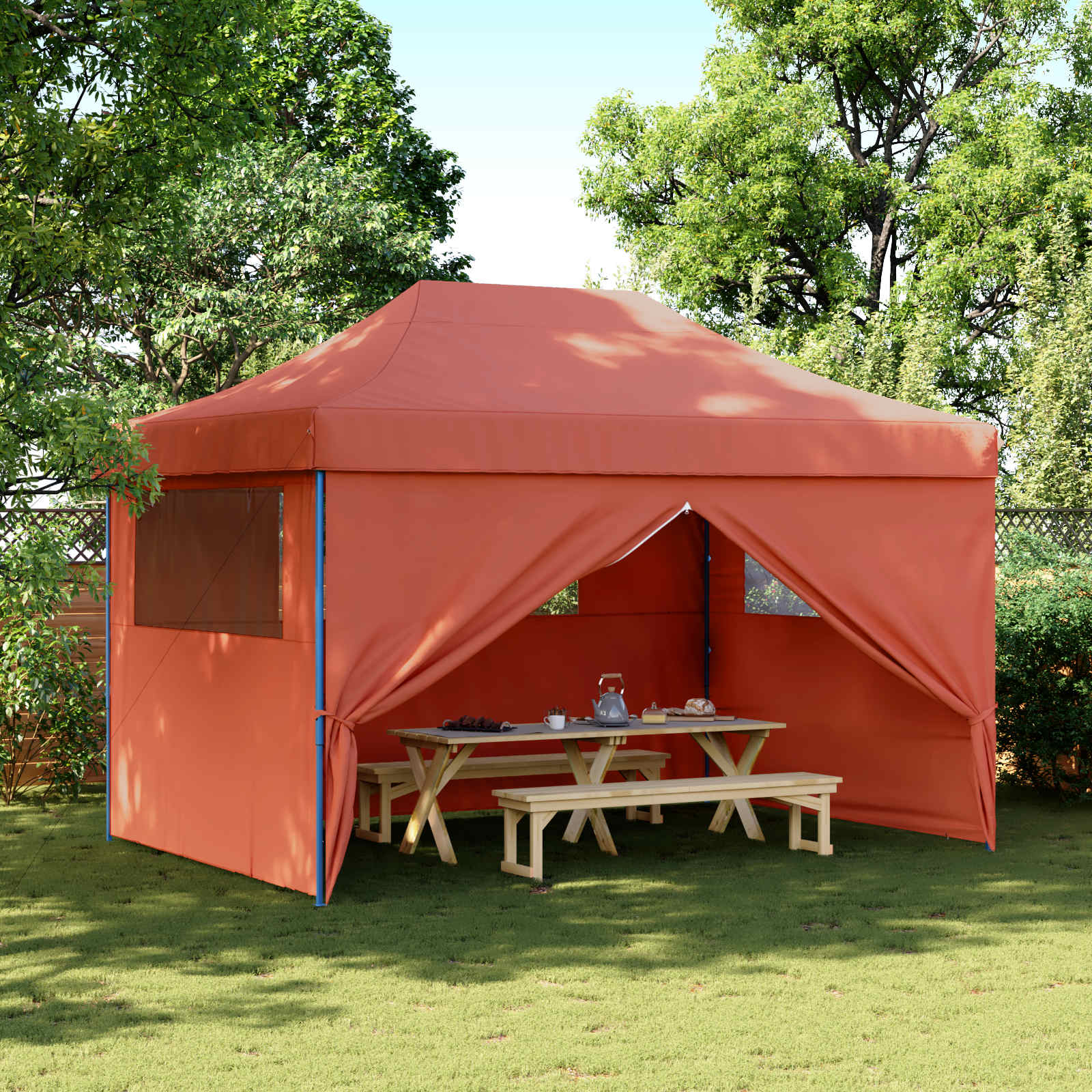 Tenda Party 279 x 410 x 315 cm Terracotta Tessuto Oxford