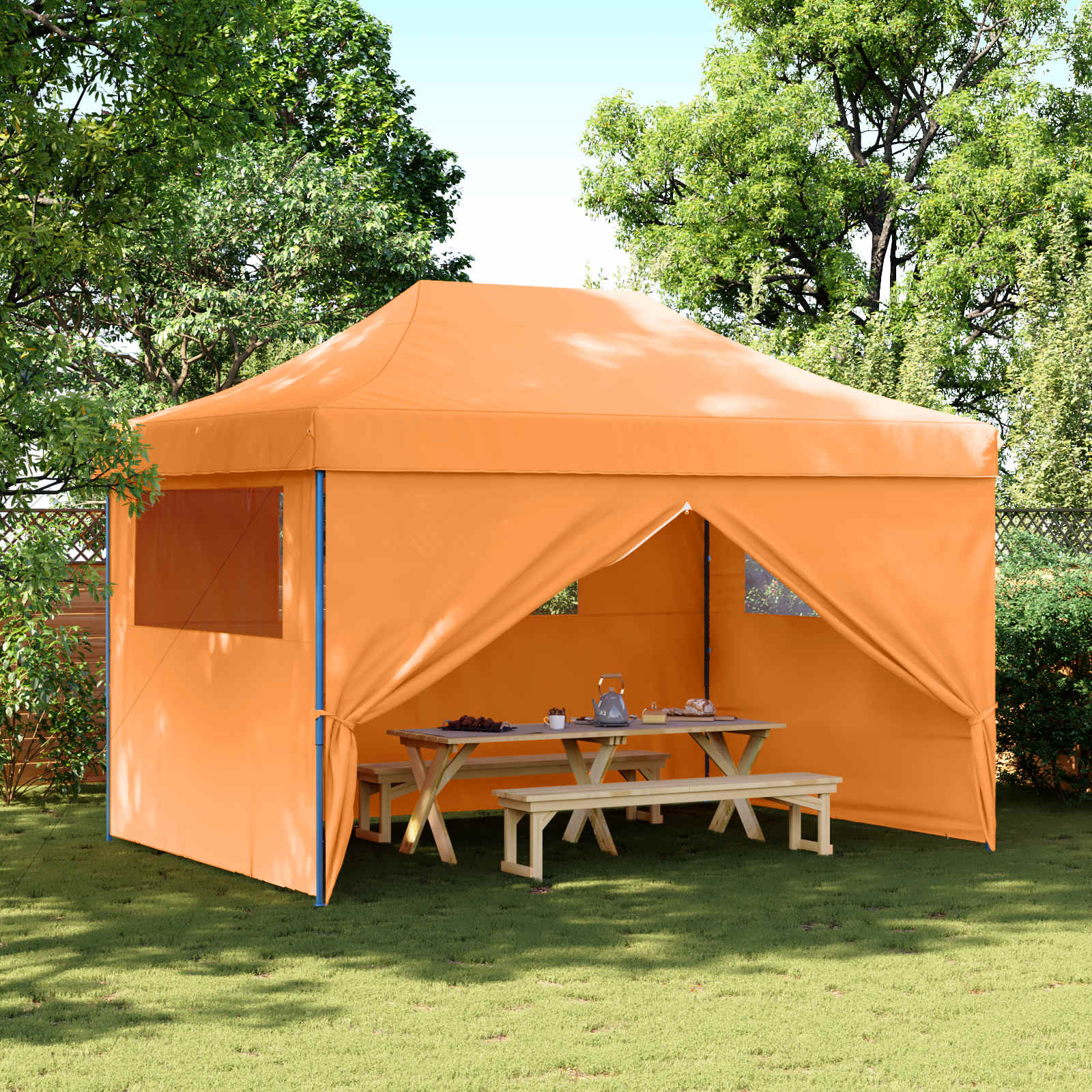 Tenda Party 279 x 410 x 315 cm Arancione Tessuto Oxford