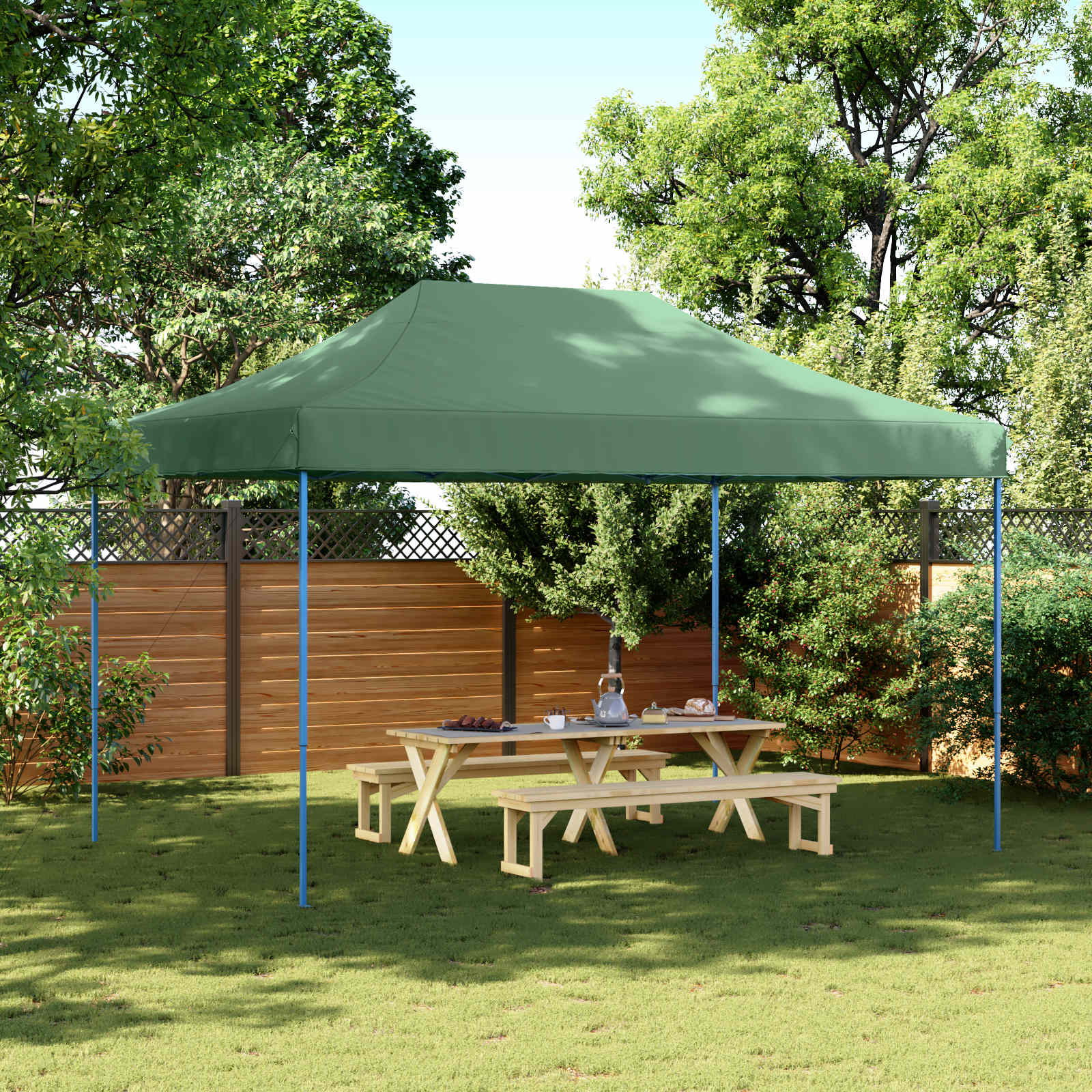 Tenda Party 292 x 440 x 315 cm Verde Tessuto Oxford