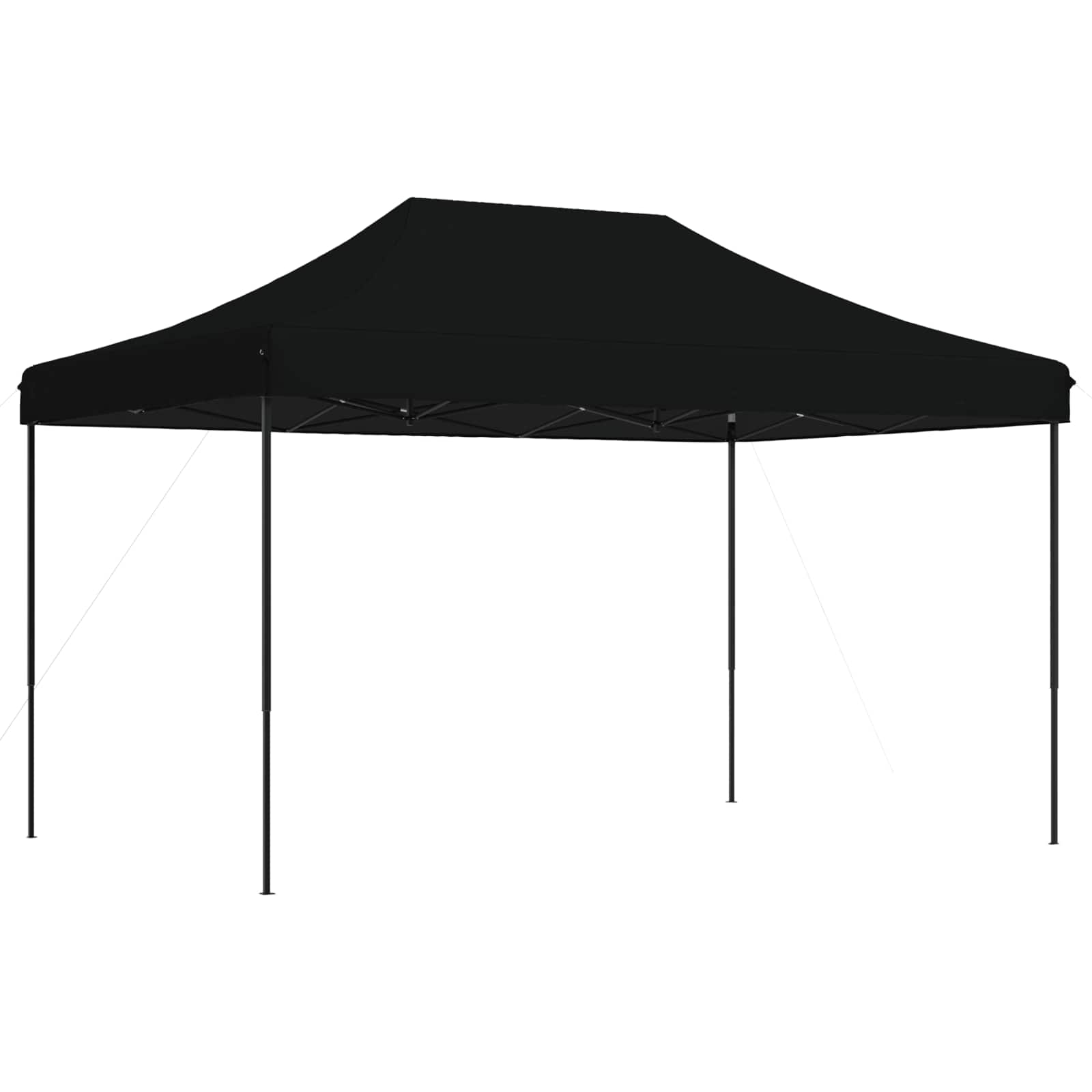 Gazebo pieghevole nero 292 x 440 cm tessuto Oxford