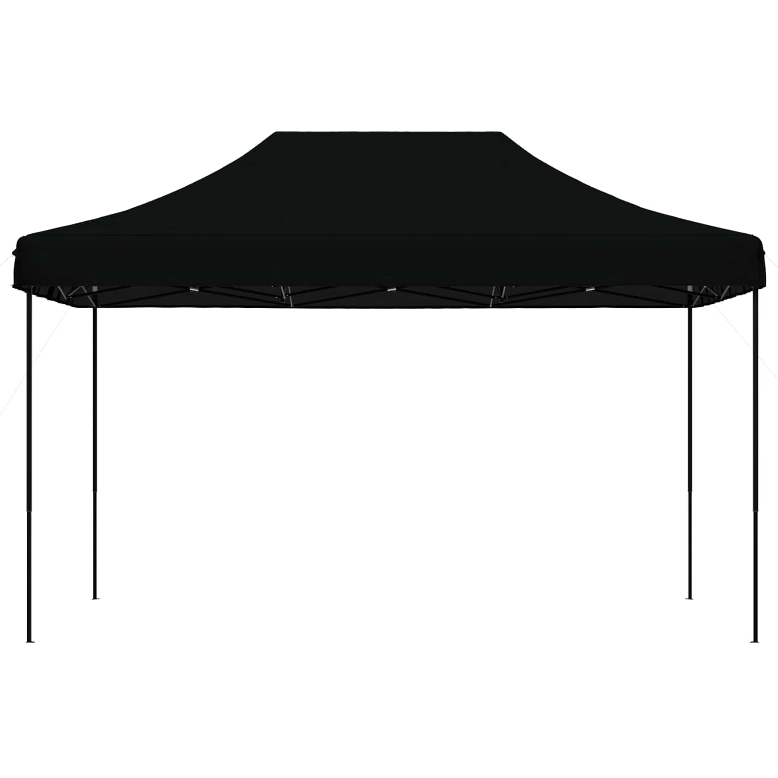 Gazebo pieghevole nero 292 x 440 cm tessuto Oxford