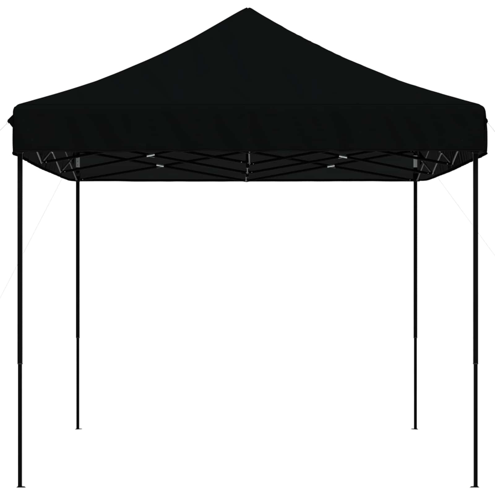 Gazebo pieghevole nero 292 x 440 cm tessuto Oxford