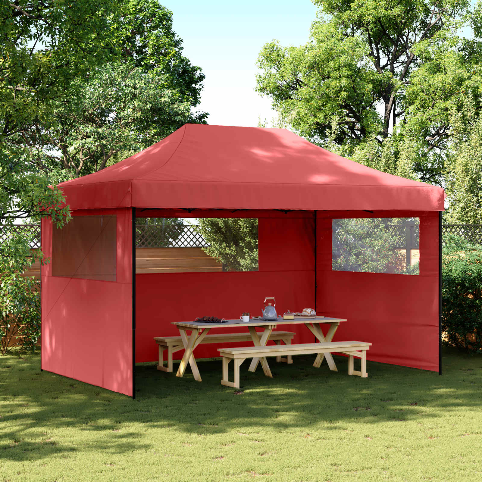 Tenda Party 292 x 440 x 315 cm Borgogna Tessuto Oxford