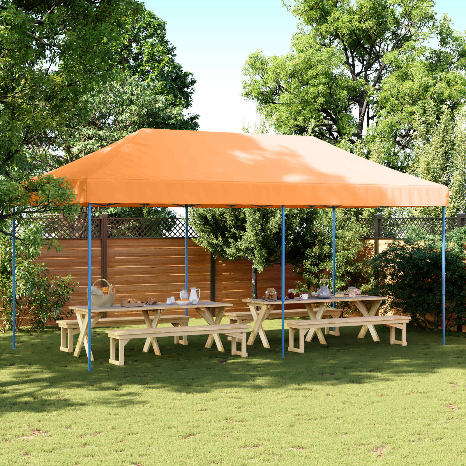 Tenda Party 292 x 580 x 315 cm Arancione Tessuto Oxford