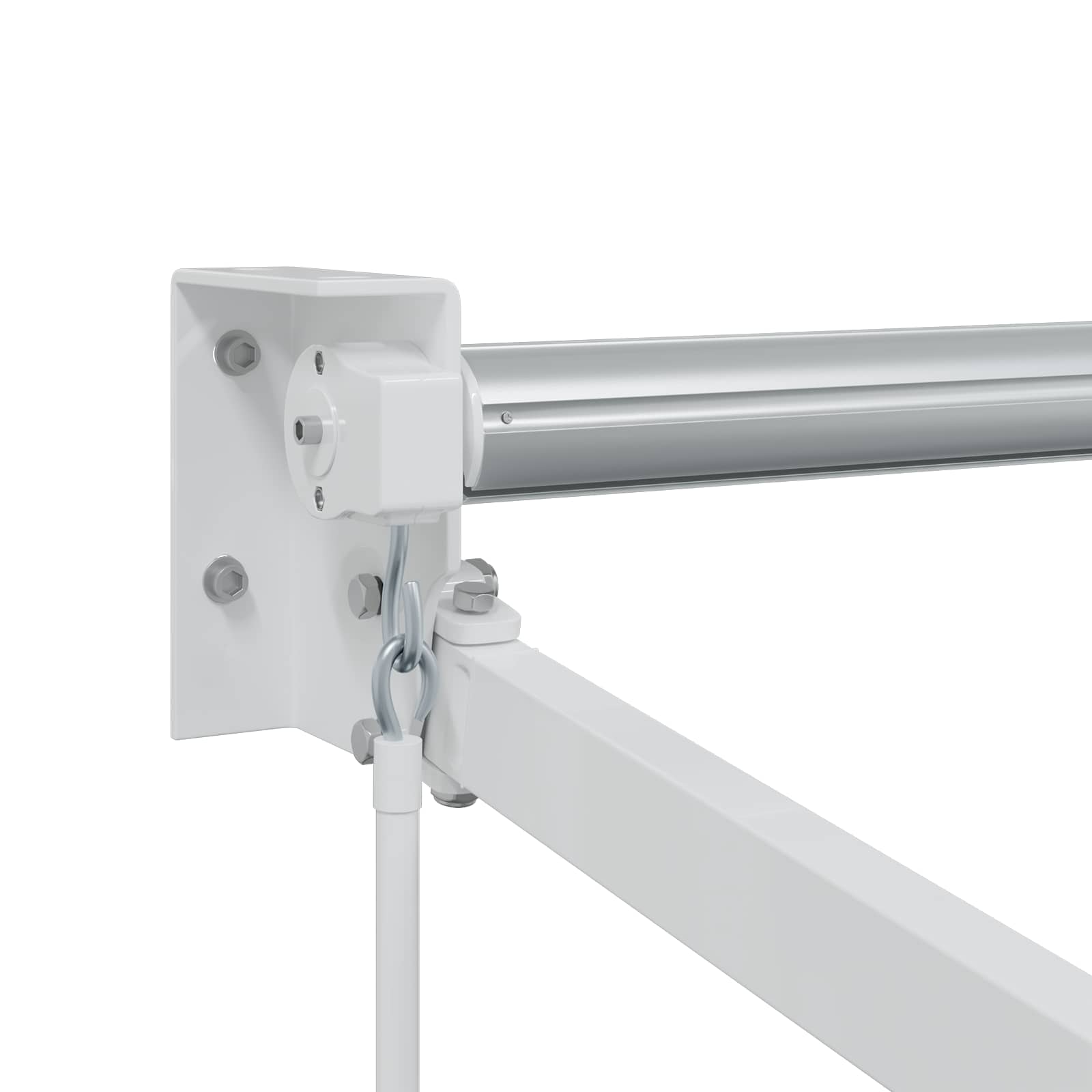 Telaio per tende da sole retrattile manuale Bianco 3,5 x 2 m