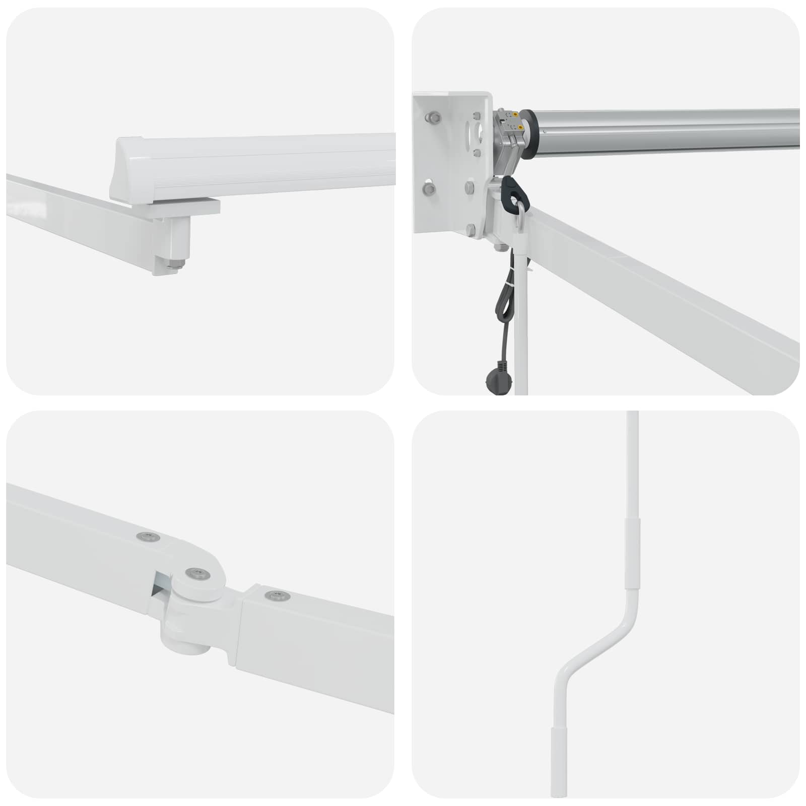 Struttura della tenda elettrica retrattile Bianco 3 x 2 m
