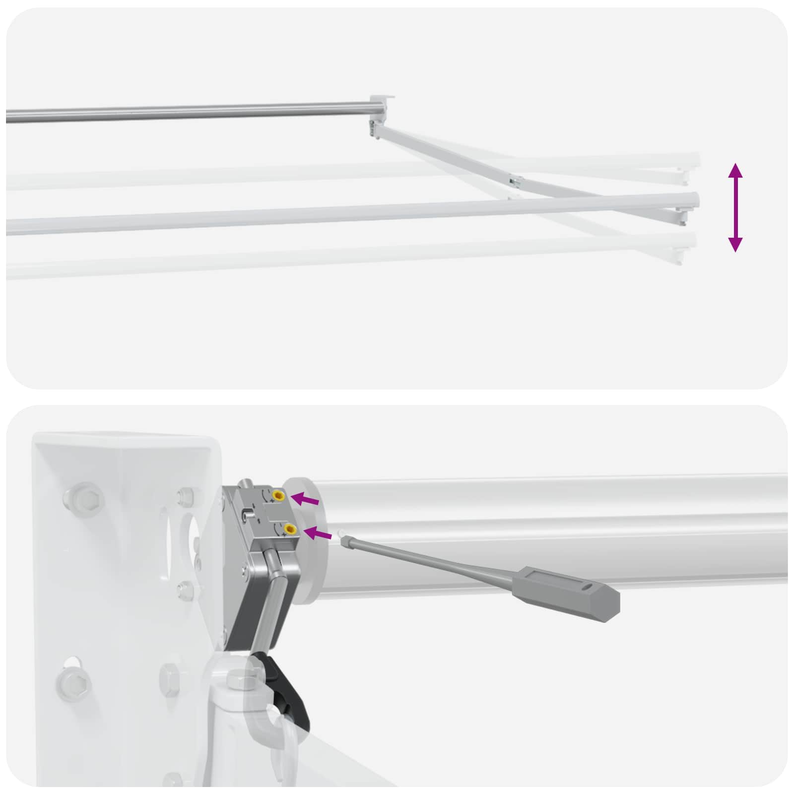 Struttura della tenda elettrica retrattile Bianco 3 x 2 m