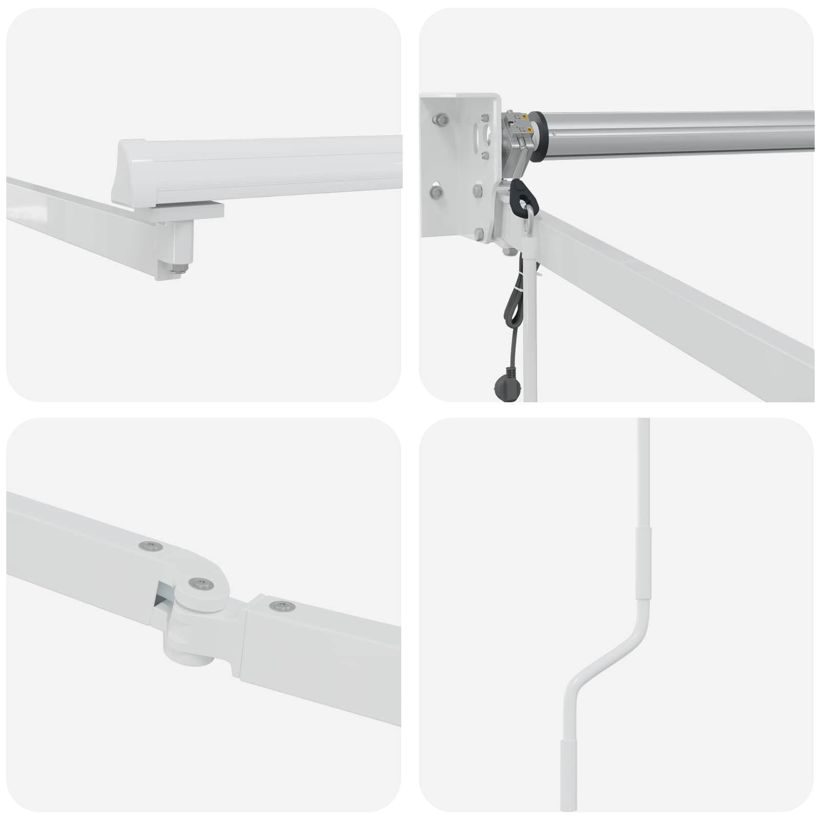 Struttura della tenda elettrica retrattile Bianco 4 x 2 m