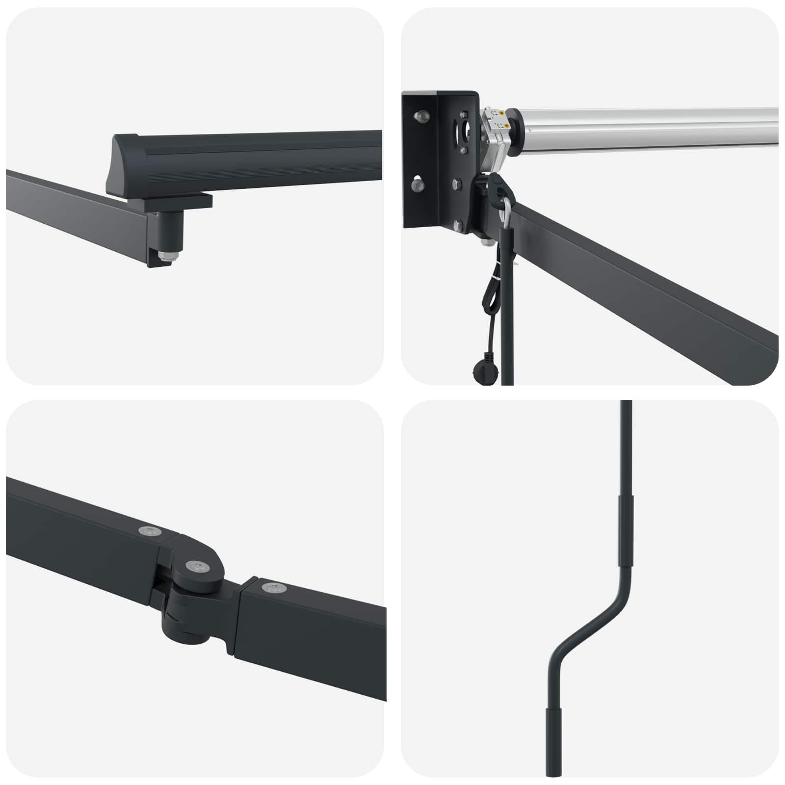 Struttura della tenda elettrica retrattile Antracite 3,5 x 2 m
