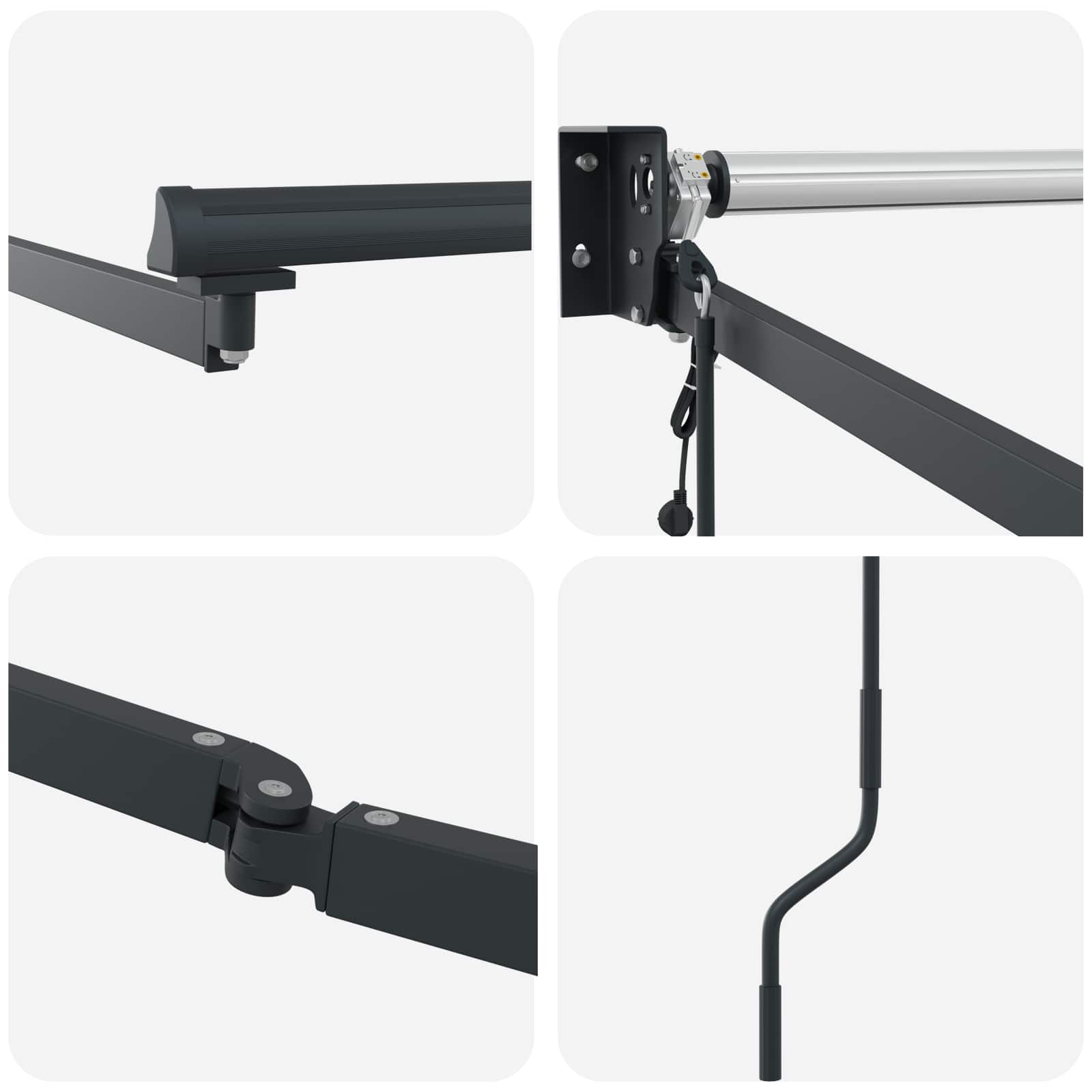 Struttura della tenda elettrica retrattile Antracite 4 x 2 m