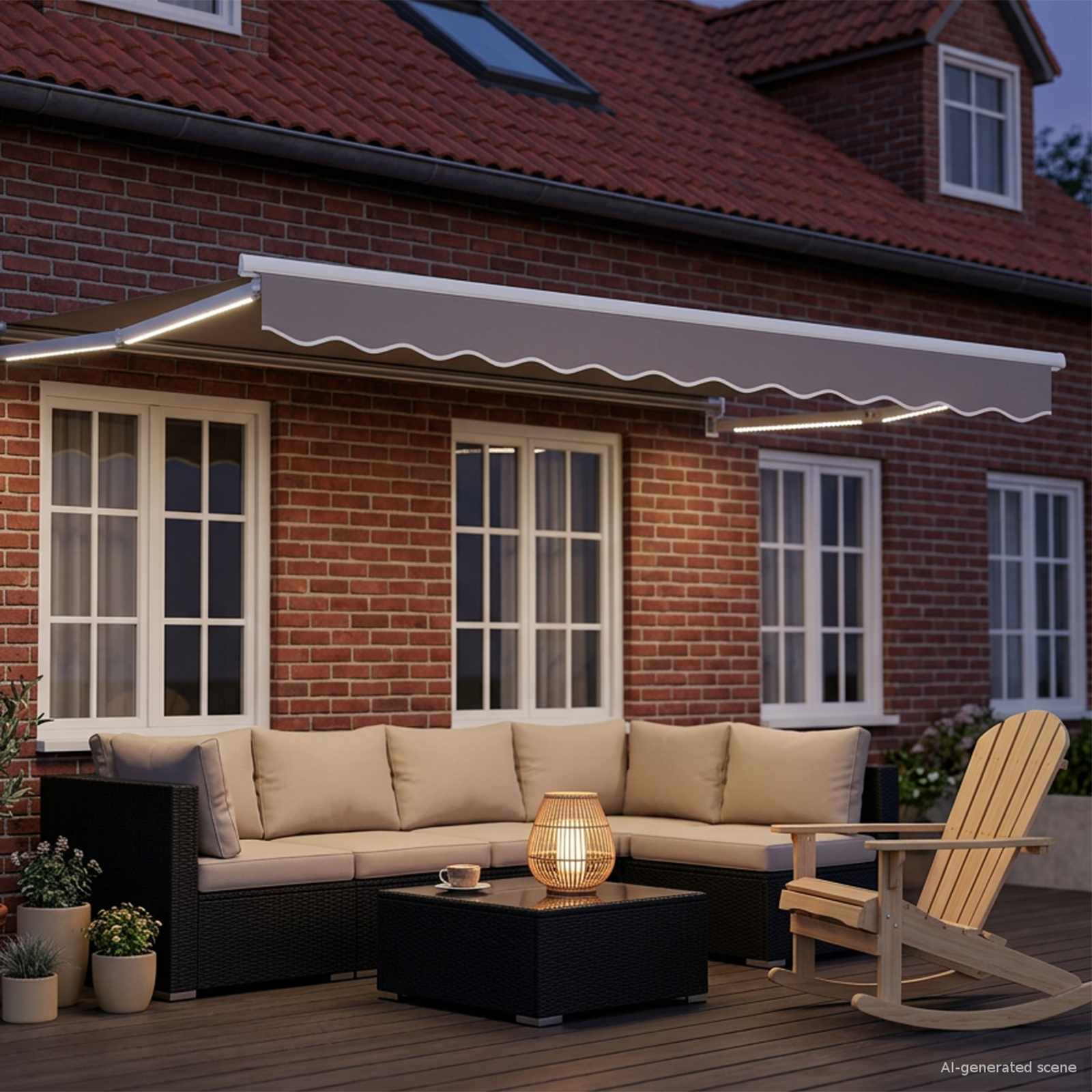 Struttura della tenda elettrica retrattile Bianco 3,5 x 2 m