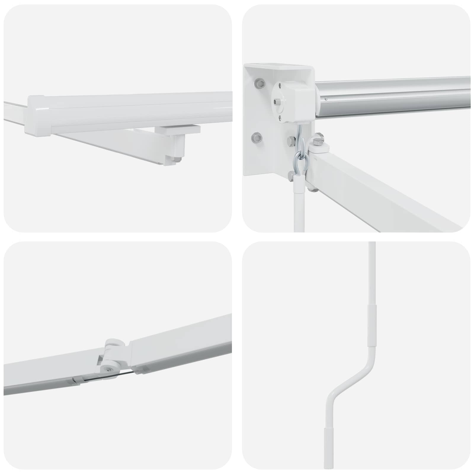 Struttura della tenda elettrica retrattile Bianco 4 x 2 m