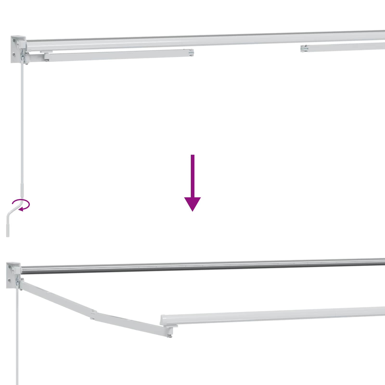 Struttura della tenda elettrica retrattile Bianco 4 × 3 m