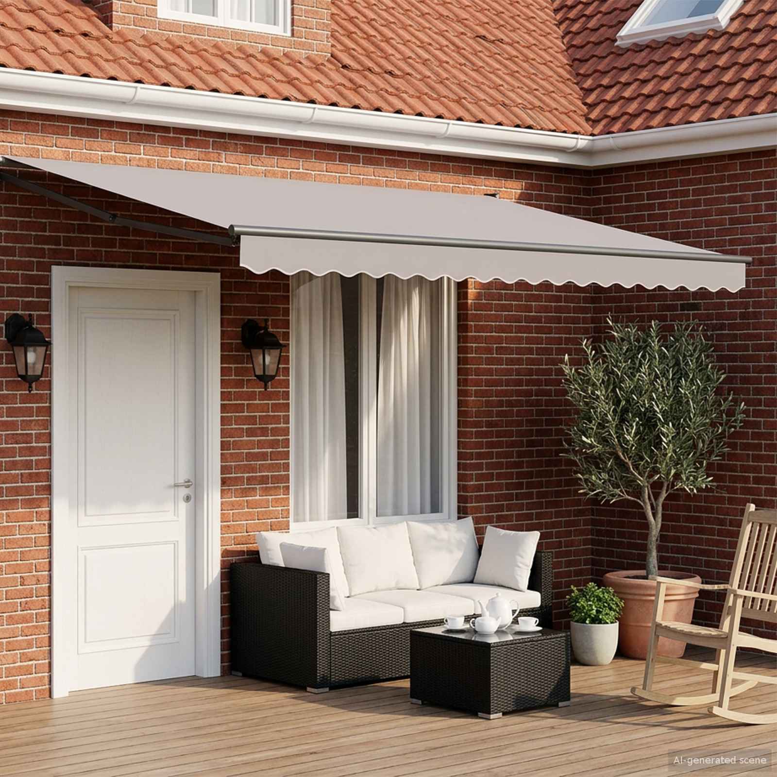Struttura della tenda elettrica retrattile Antracite 4 x 2 m