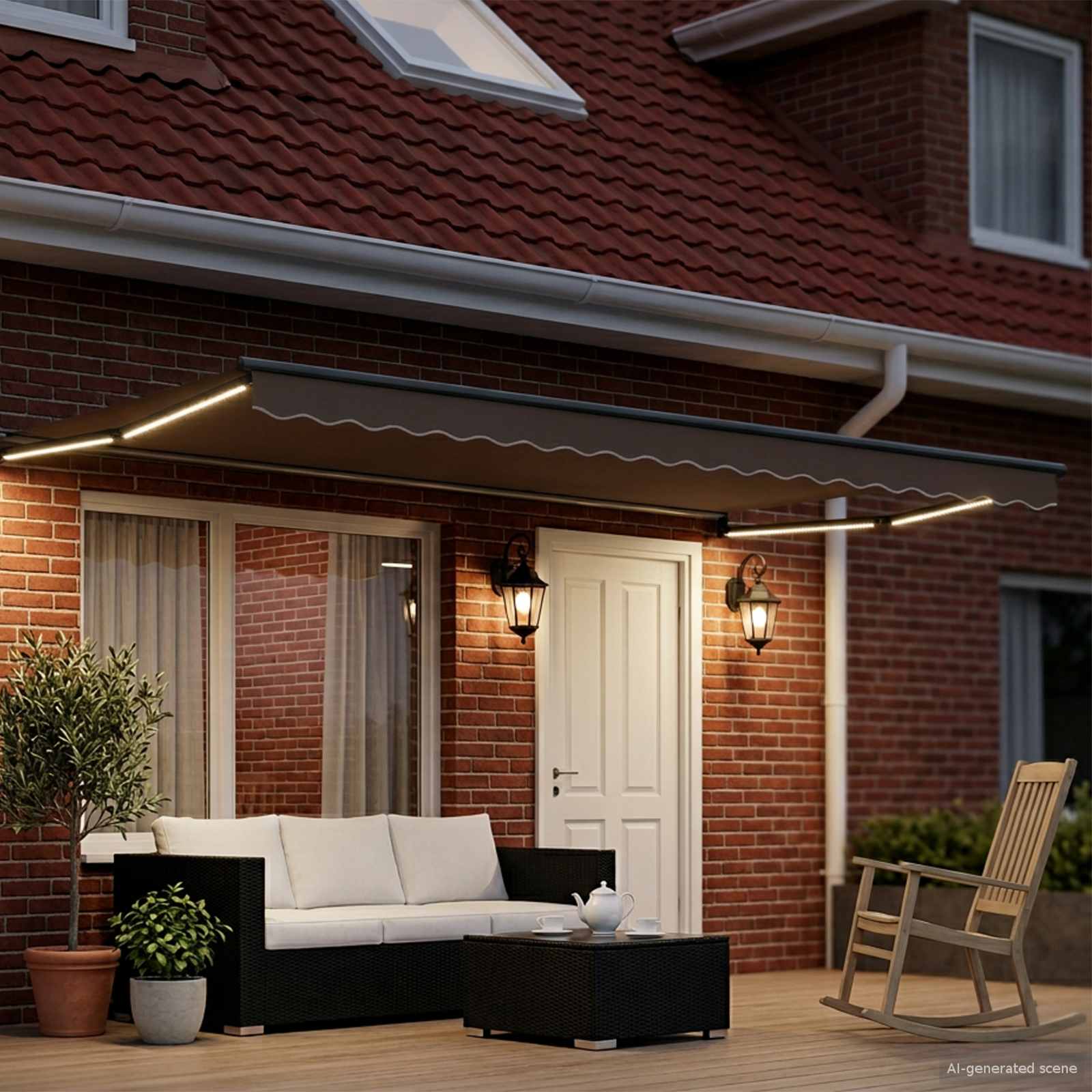 Struttura della tenda elettrica retrattile Antracite 4 x 2 m