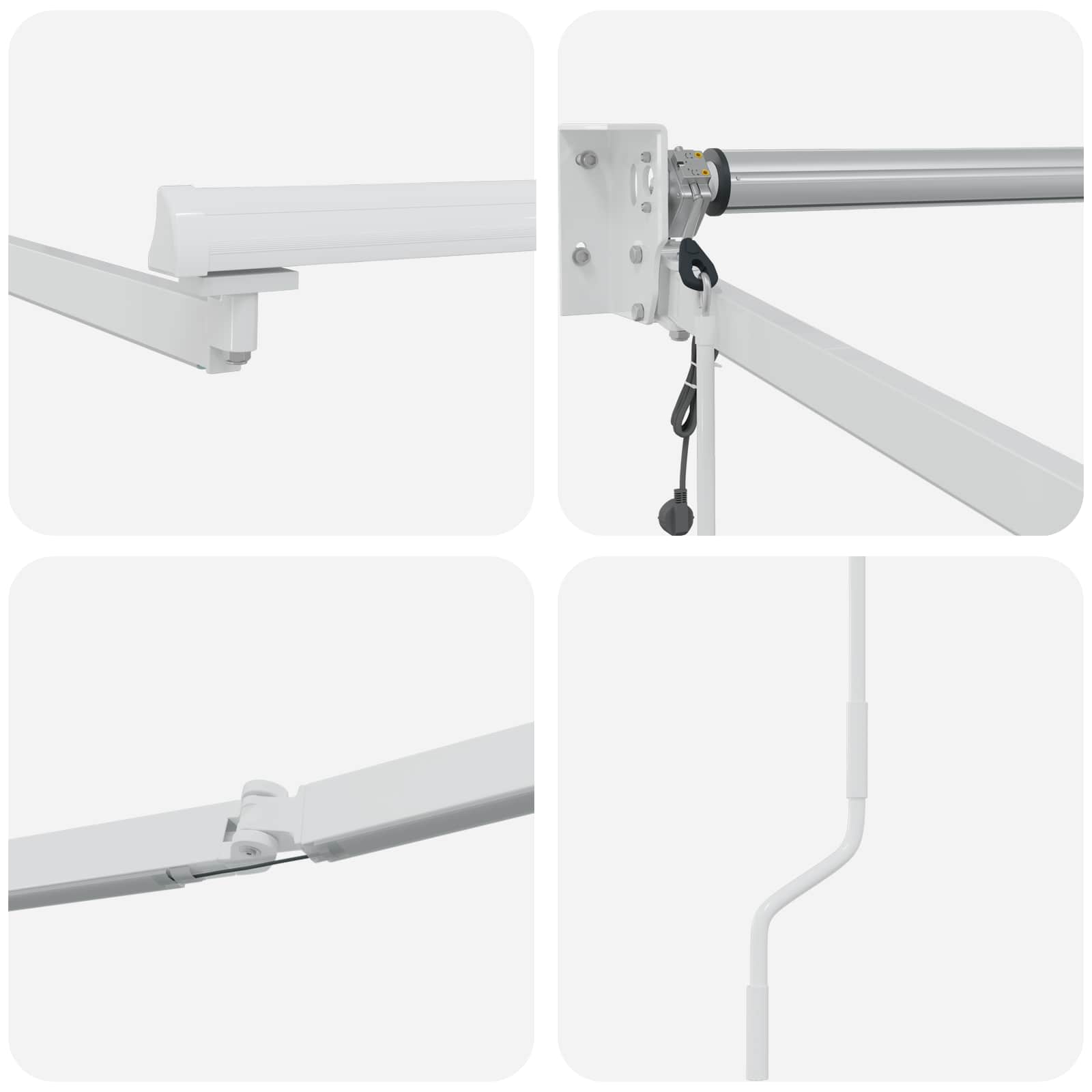 Struttura della tenda elettrica retrattile Bianco 3,5 x 2 m