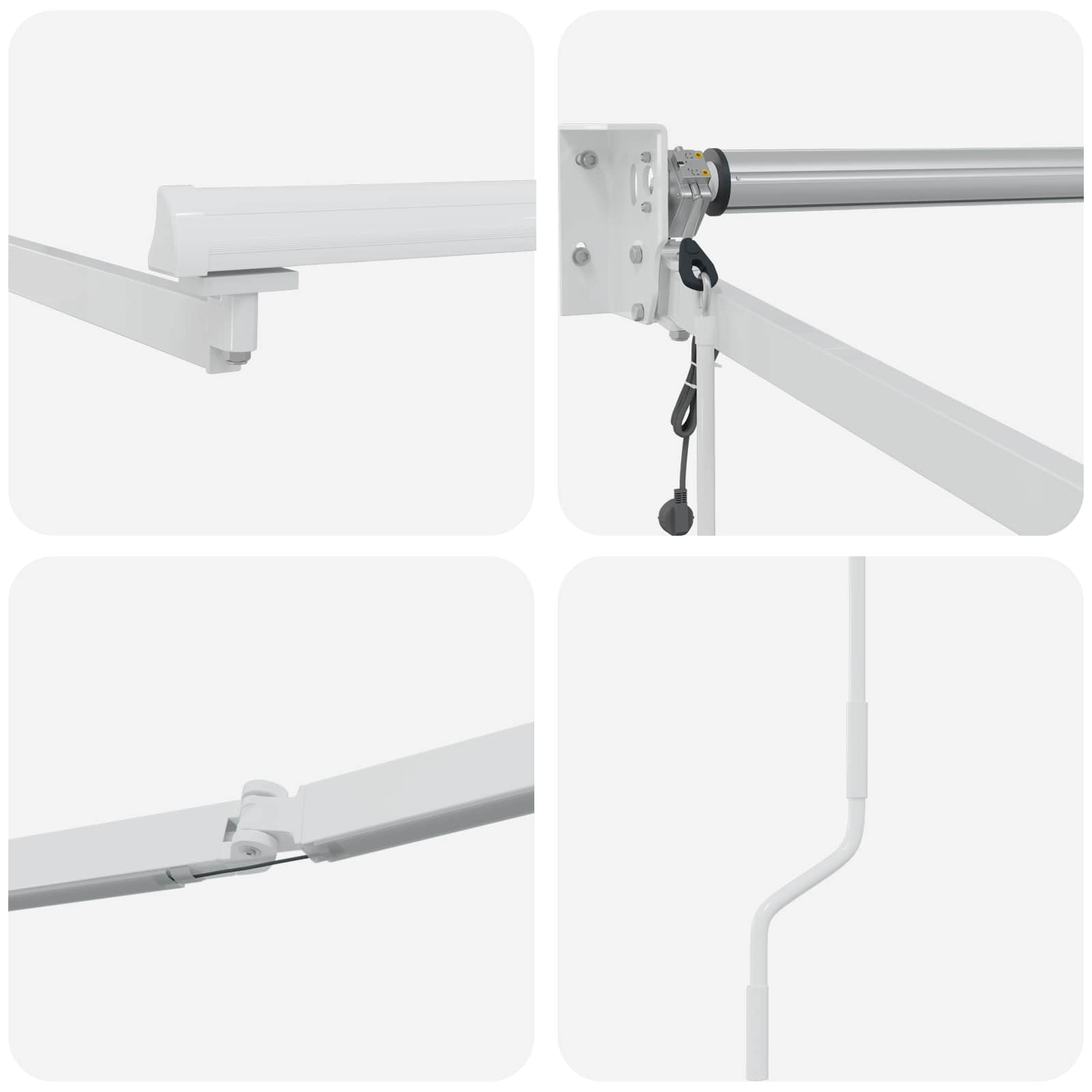Struttura della tenda elettrica retrattile Bianco 4 × 3 m