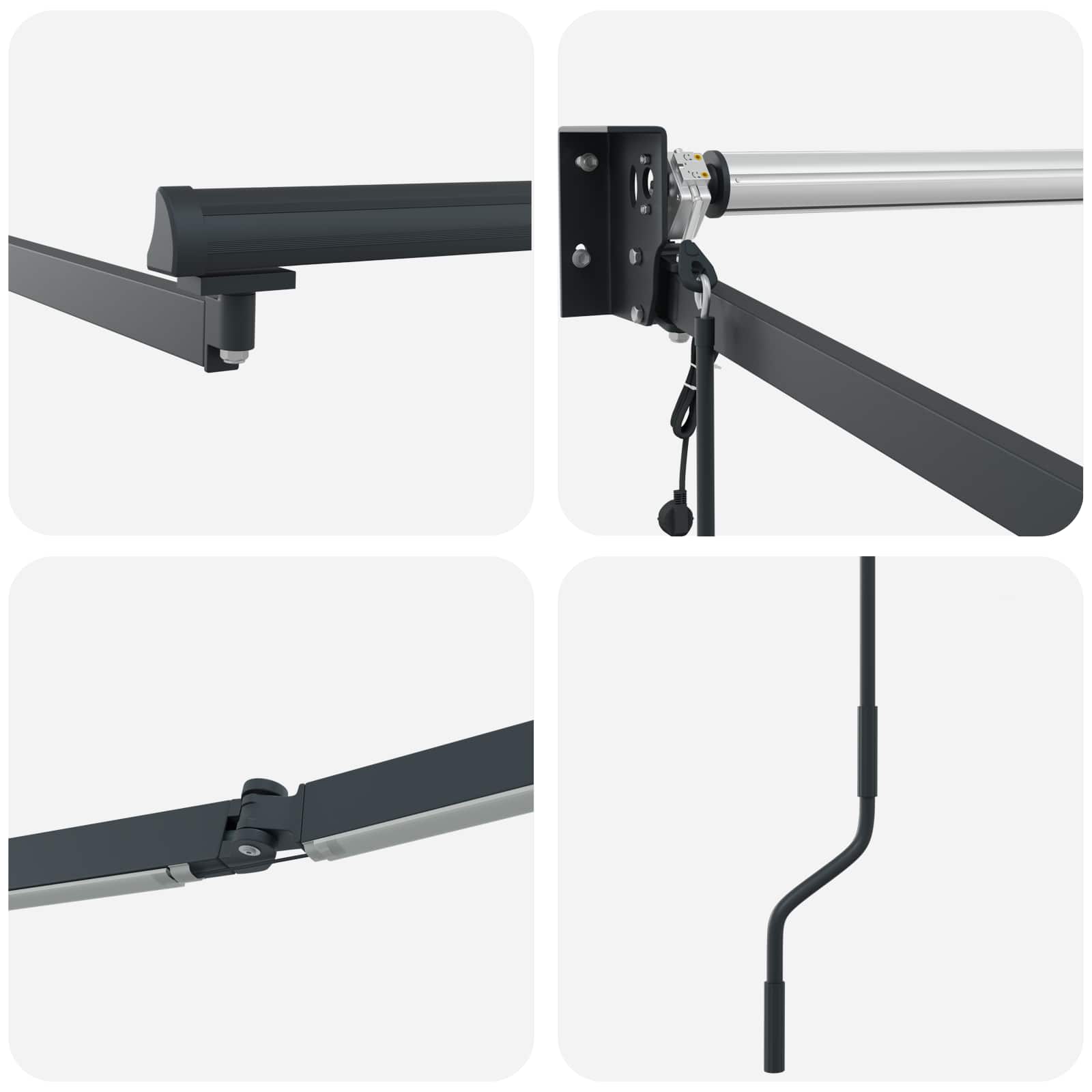 Struttura della tenda elettrica retrattile Antracite 2,5 x 2 m