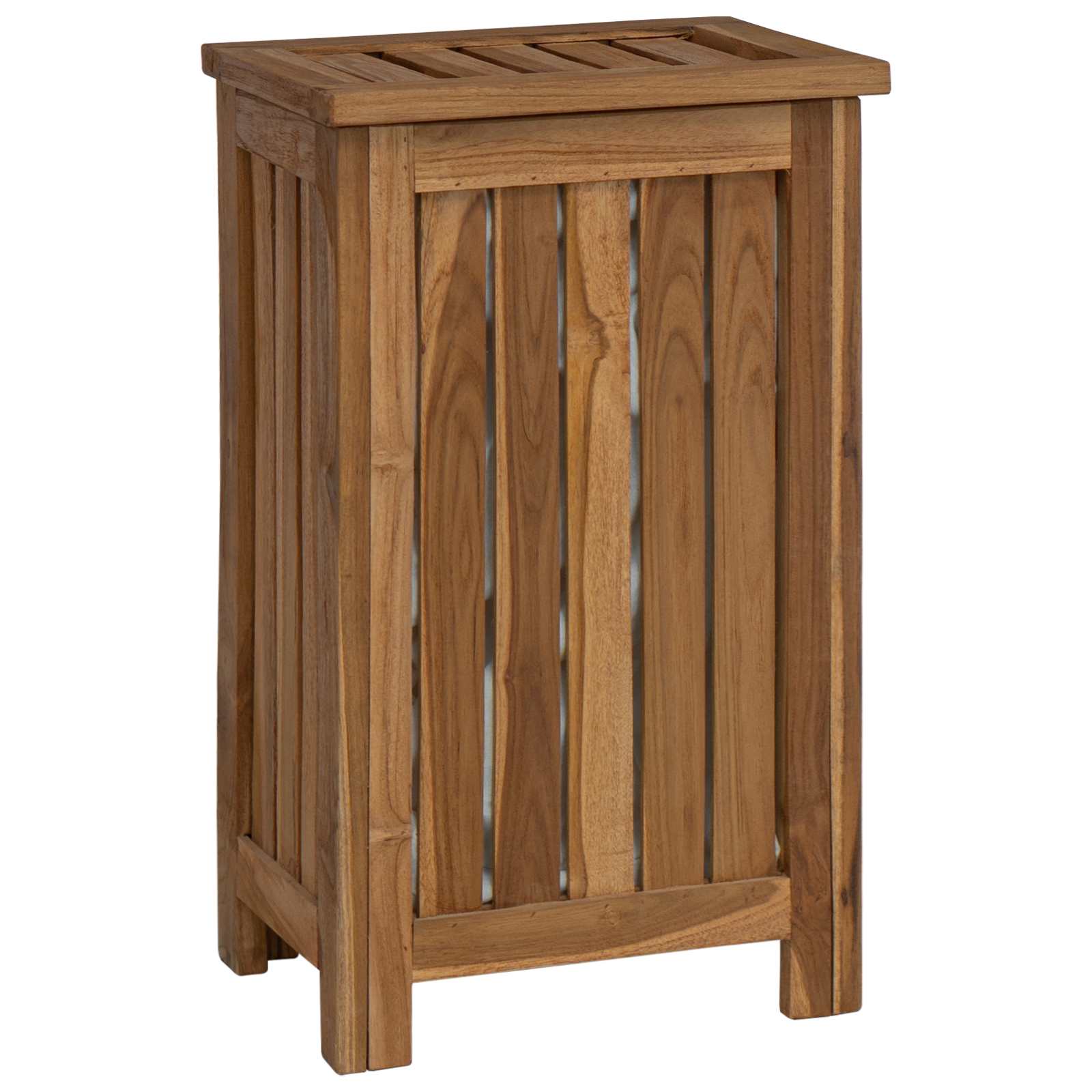 Cesto per Lavanderia Naturale Legno di teak solido