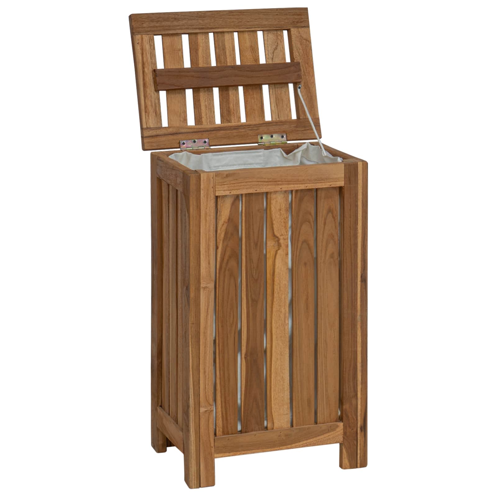 Cesto per Lavanderia Naturale Legno di teak solido