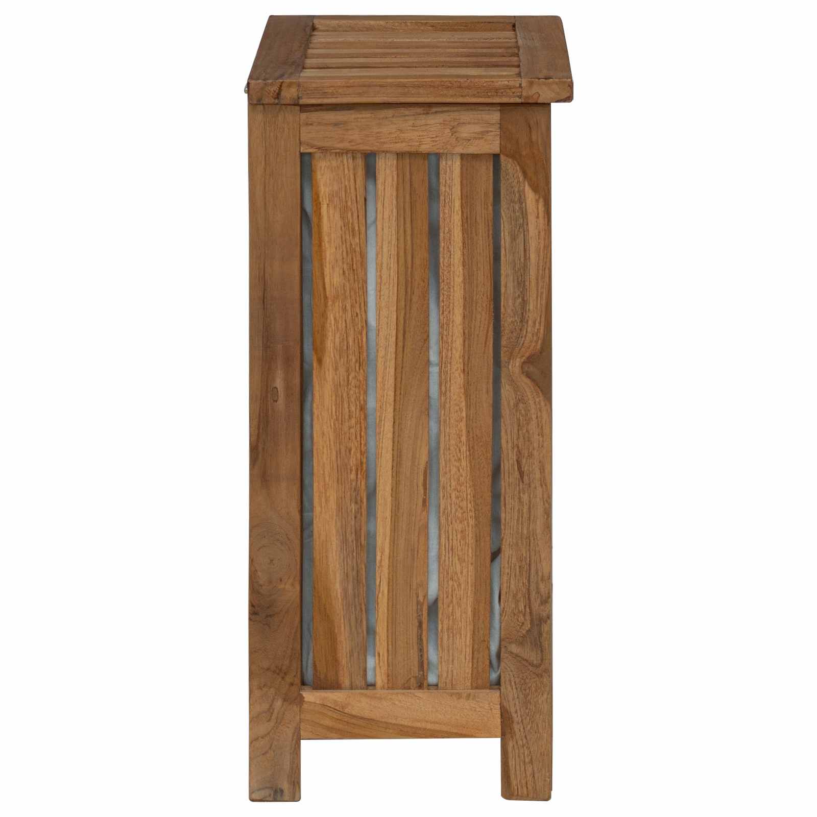 Cesto per Lavanderia Naturale Legno di teak solido