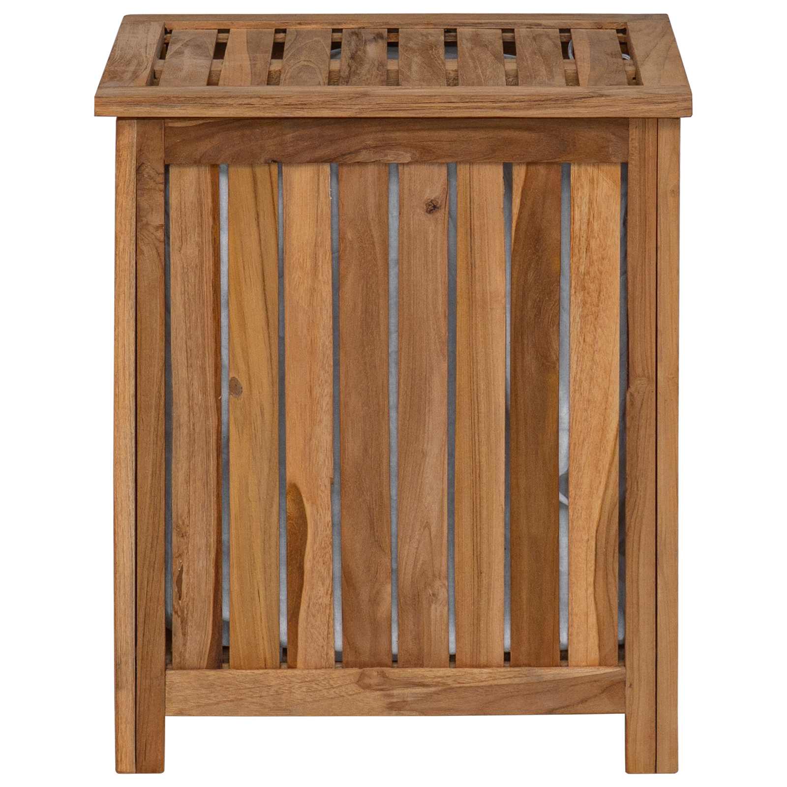 Cesto per Lavanderia Naturale Legno di teak solido