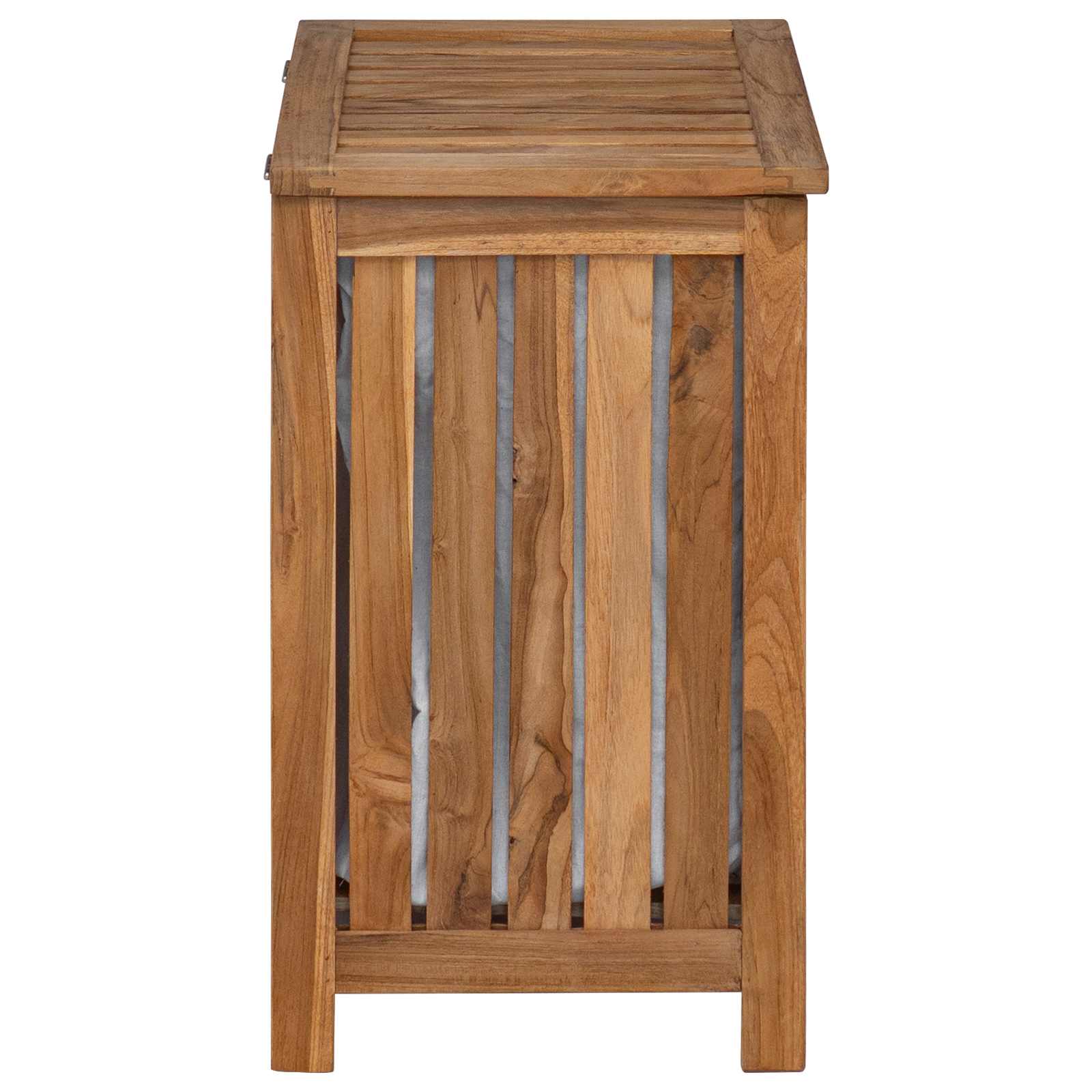 Cesto per Lavanderia Naturale Legno di teak solido