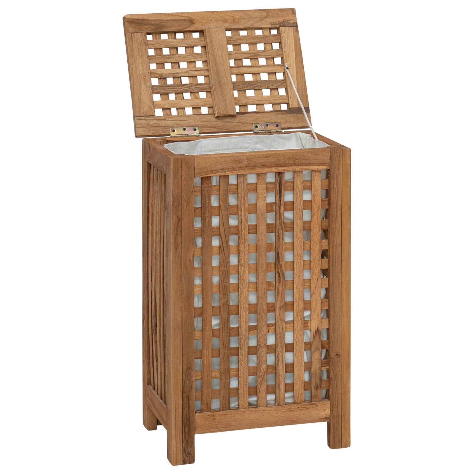 Cesto per Lavanderia Naturale Legno di teak solido