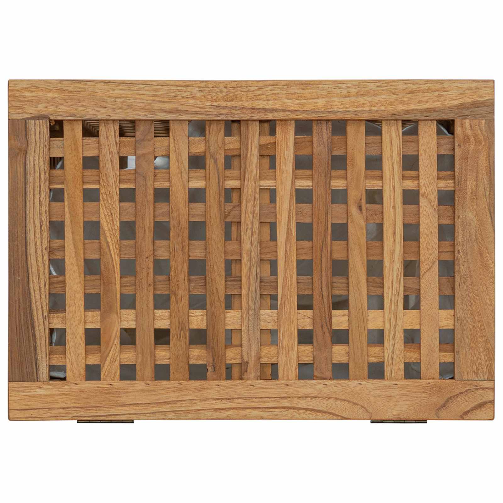 Cesto per Lavanderia Naturale Legno di teak solido