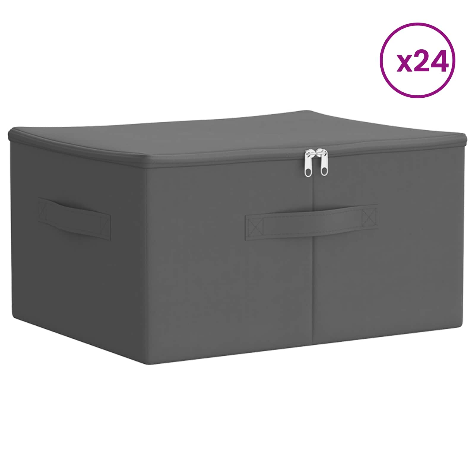 Scatola di Stoccaggio 24 pz Tessuto non tessuto 50 x 30 x 25 cm