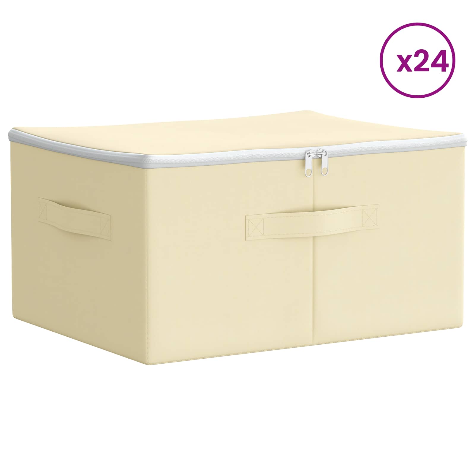 Scatola di Stoccaggio 24 pz Tessuto non tessuto 43 x 34 x 23 cm