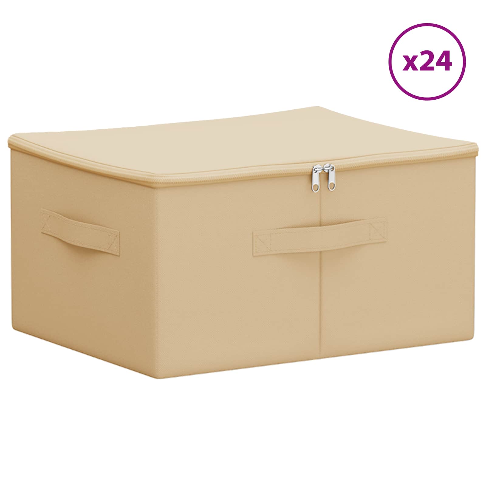 Scatola di Stoccaggio 24 pz Tessuto non tessuto 50 x 30 x 25 cm