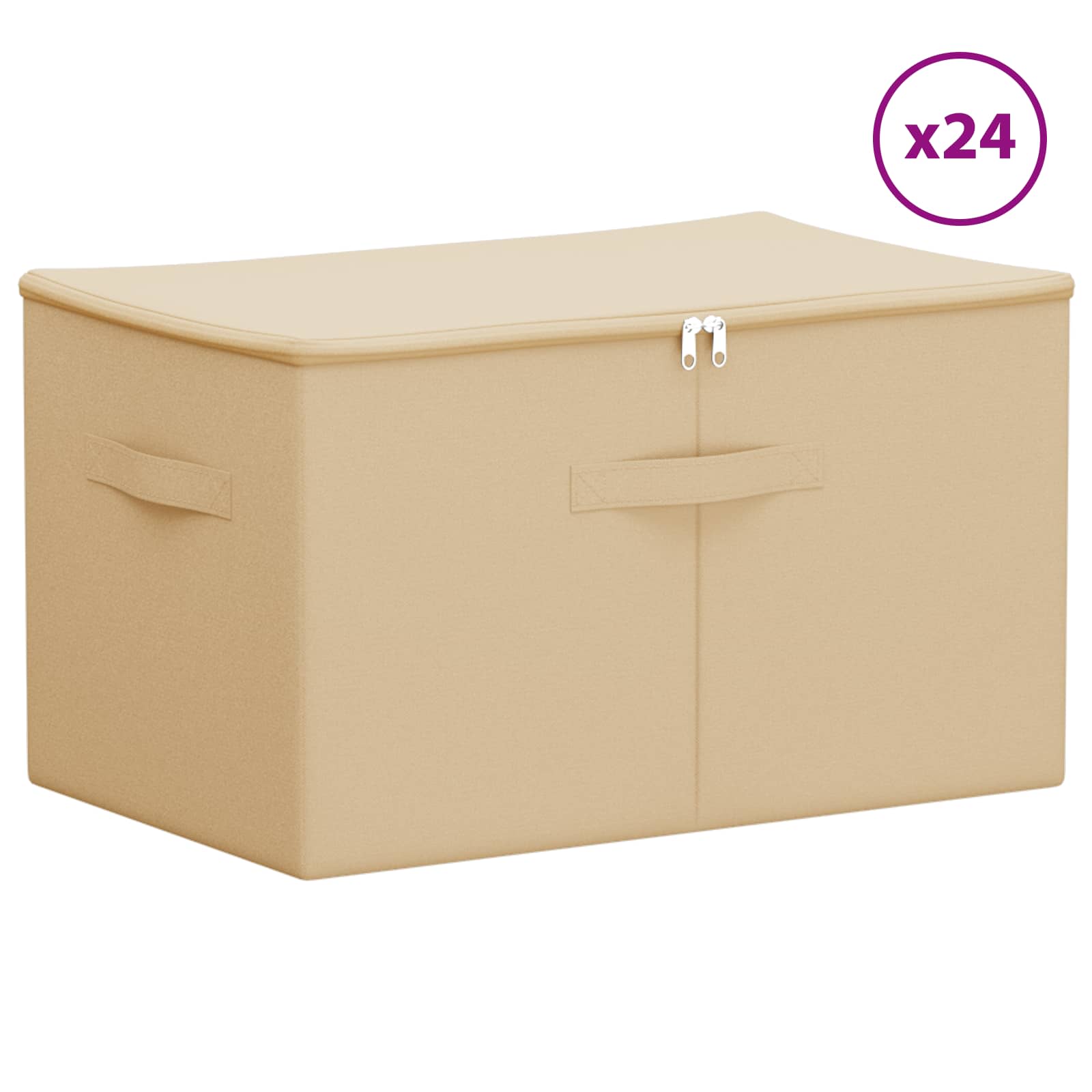 Scatola di Stoccaggio 24 pz Tessuto non tessuto 60 x 43 x 35 cm