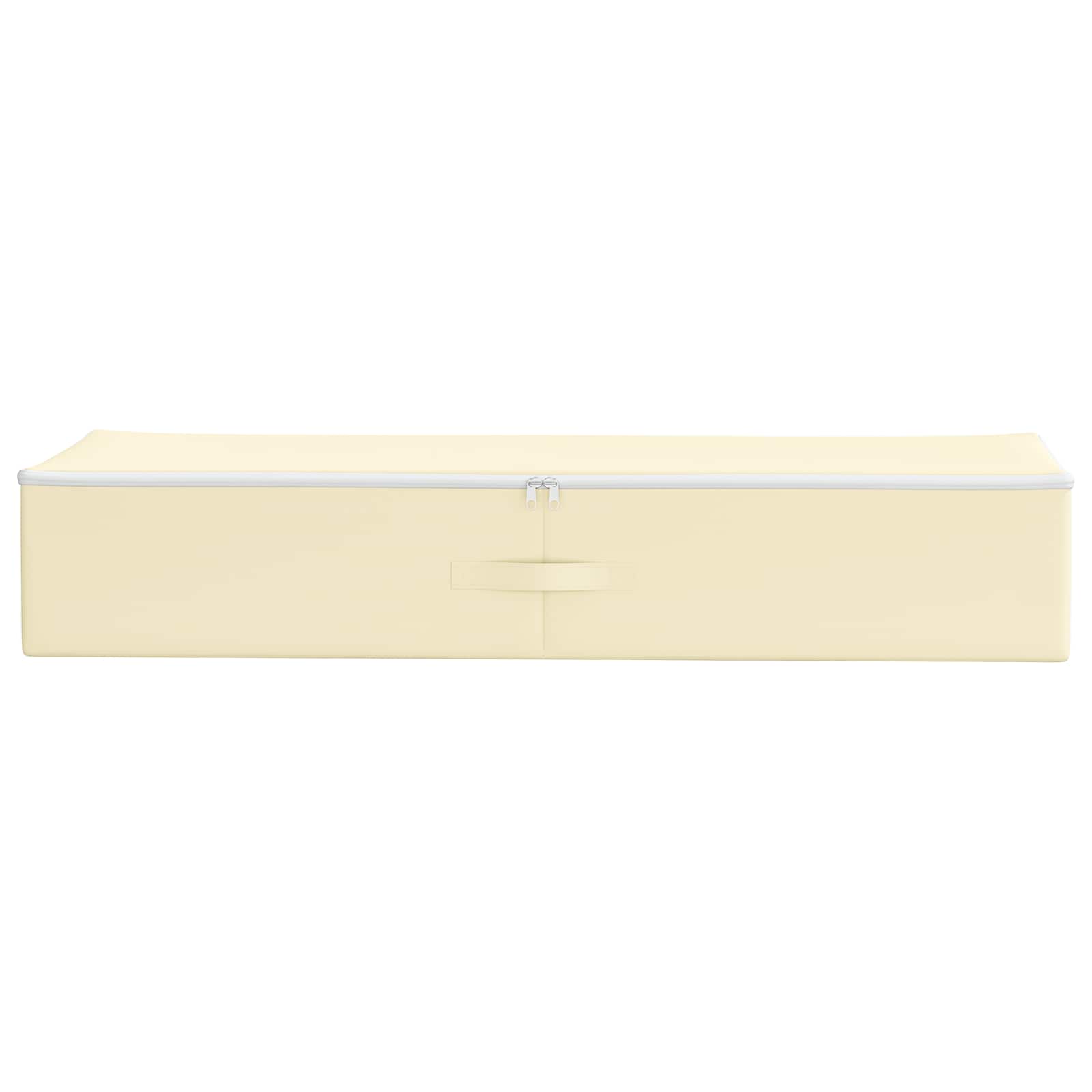 Scatola di Stoccaggio Tessuto non tessuto 90 x 48 x 15 cm Crema