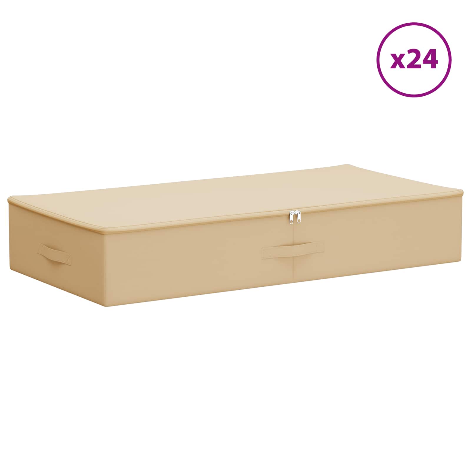 Scatola di Stoccaggio 24 pz Tessuto non tessuto 90 l Crema