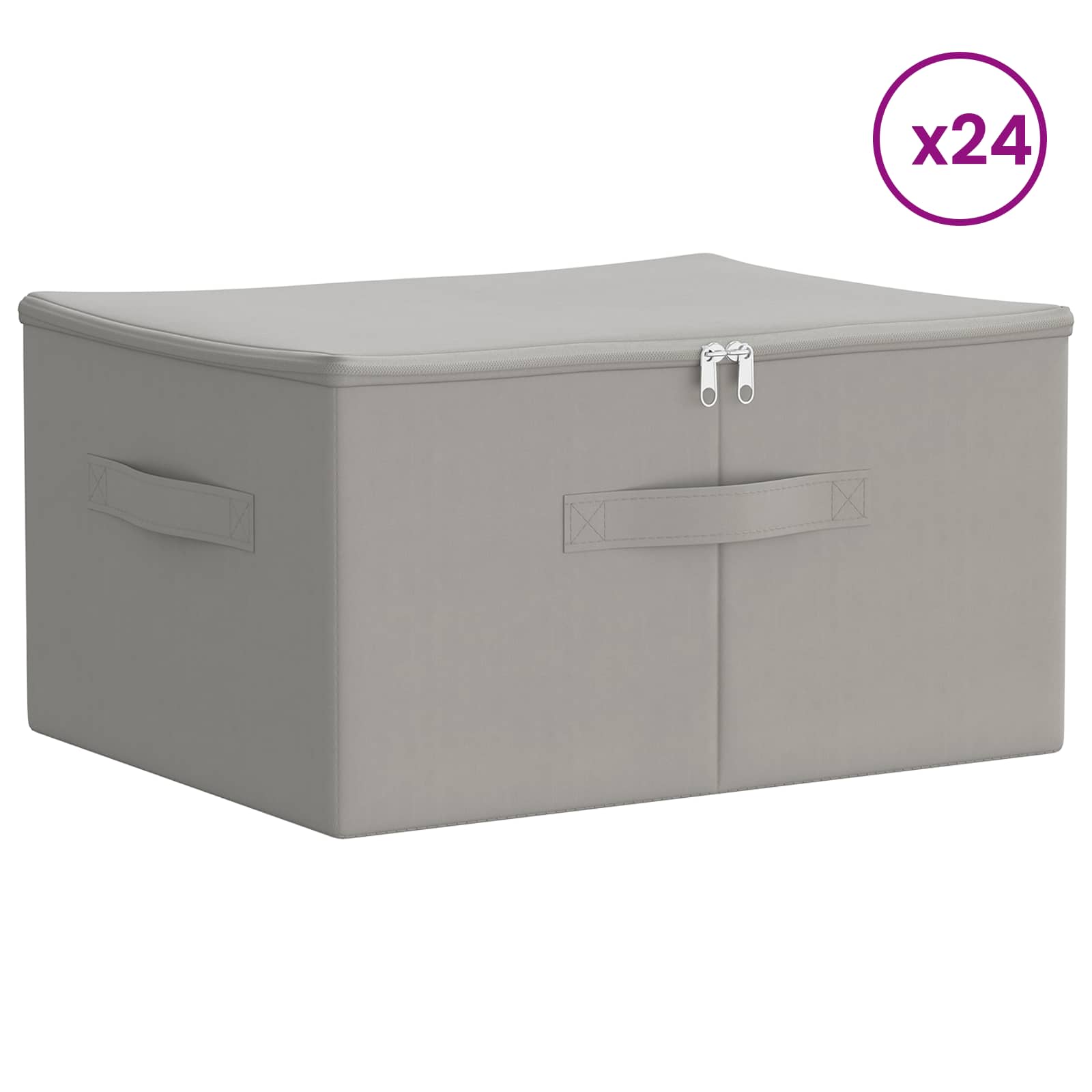 Scatola di Stoccaggio 24 pz Tessuto non tessuto 50 x 30 x 25 cm