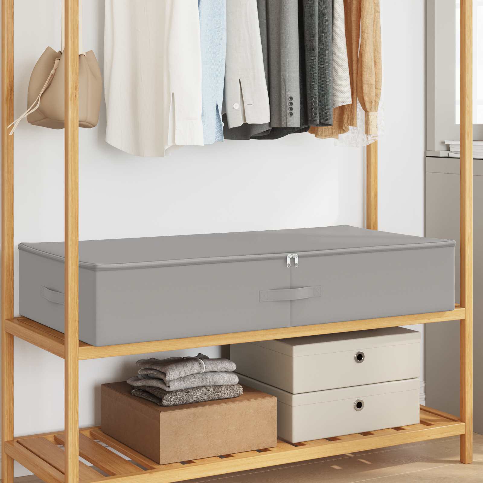 Scatola di Stoccaggio 24 pz Tessuto non tessuto 90 l Grigio