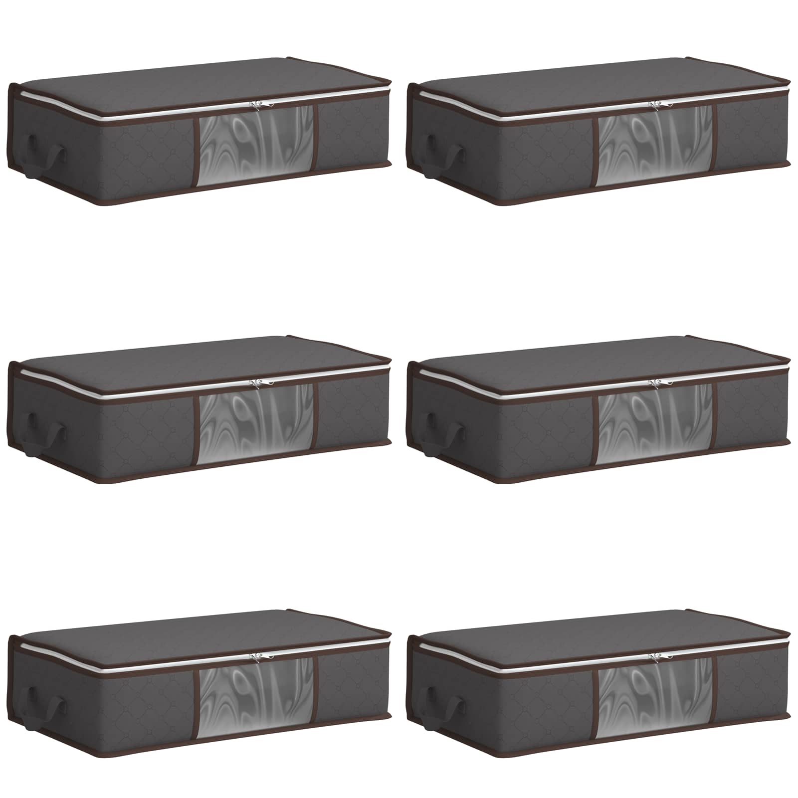 Scatola di stoccaggio con finestra laterale trasparente 6 pz