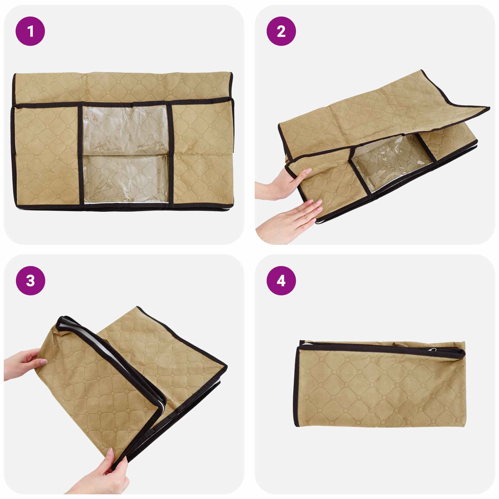 Scatola di stoccaggio con finestra laterale trasparente 6 pz