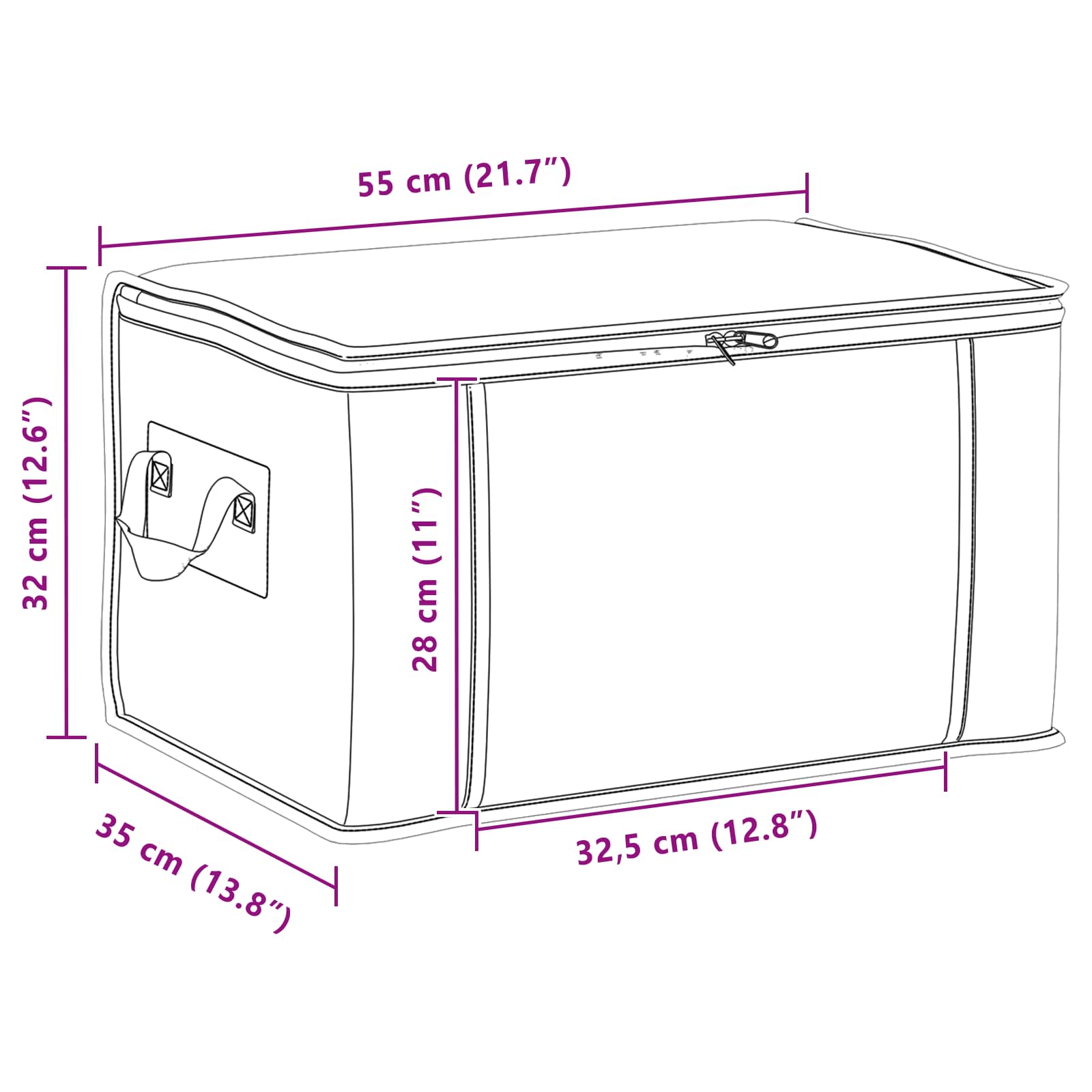 Scatola di stoccaggio con finestra laterale trasparente 2 pz