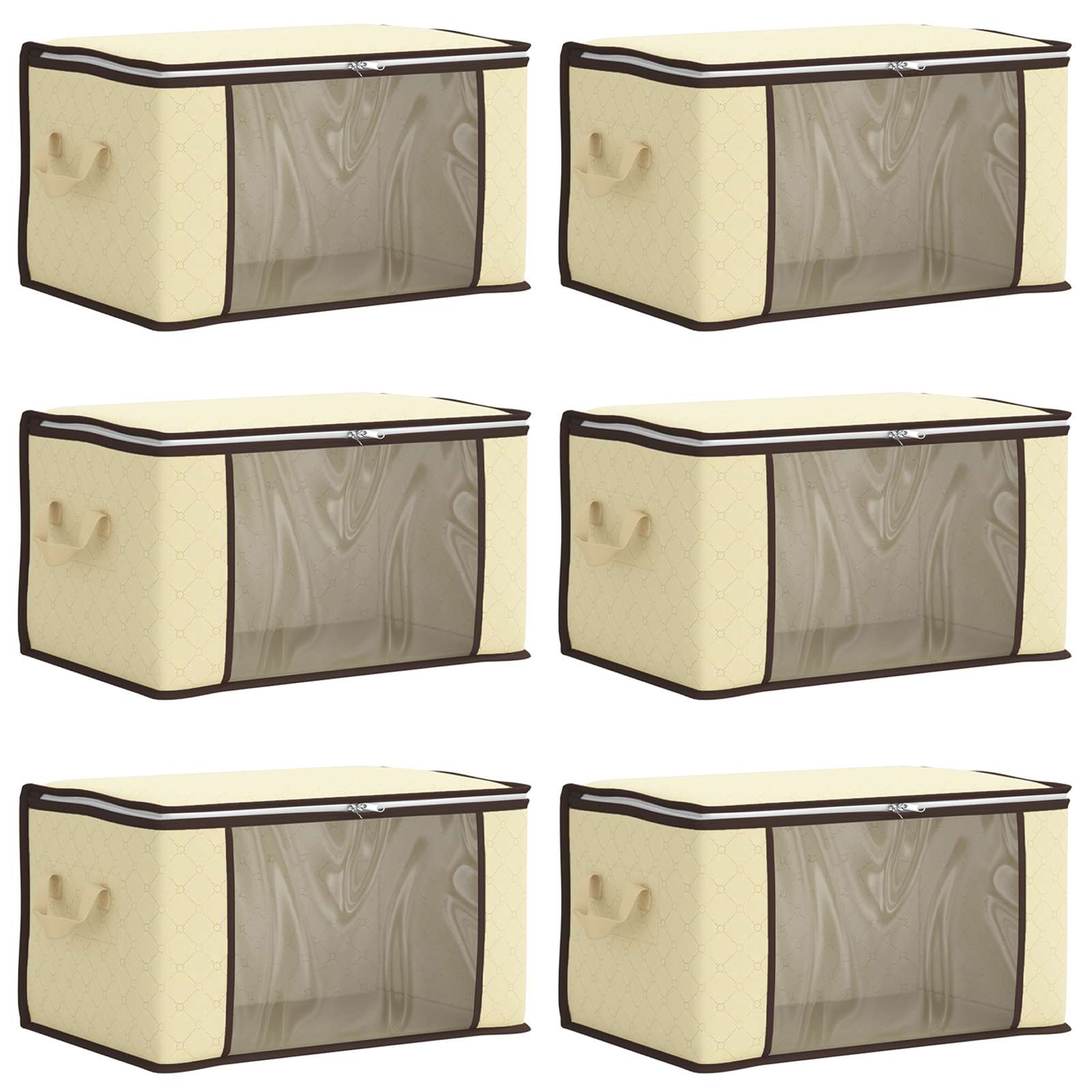 Scatola di stoccaggio con finestra laterale trasparente 6 pz