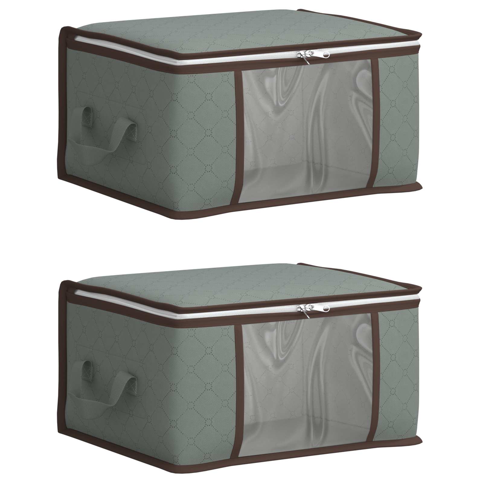 Scatola di stoccaggio con finestra laterale trasparente 2 pz