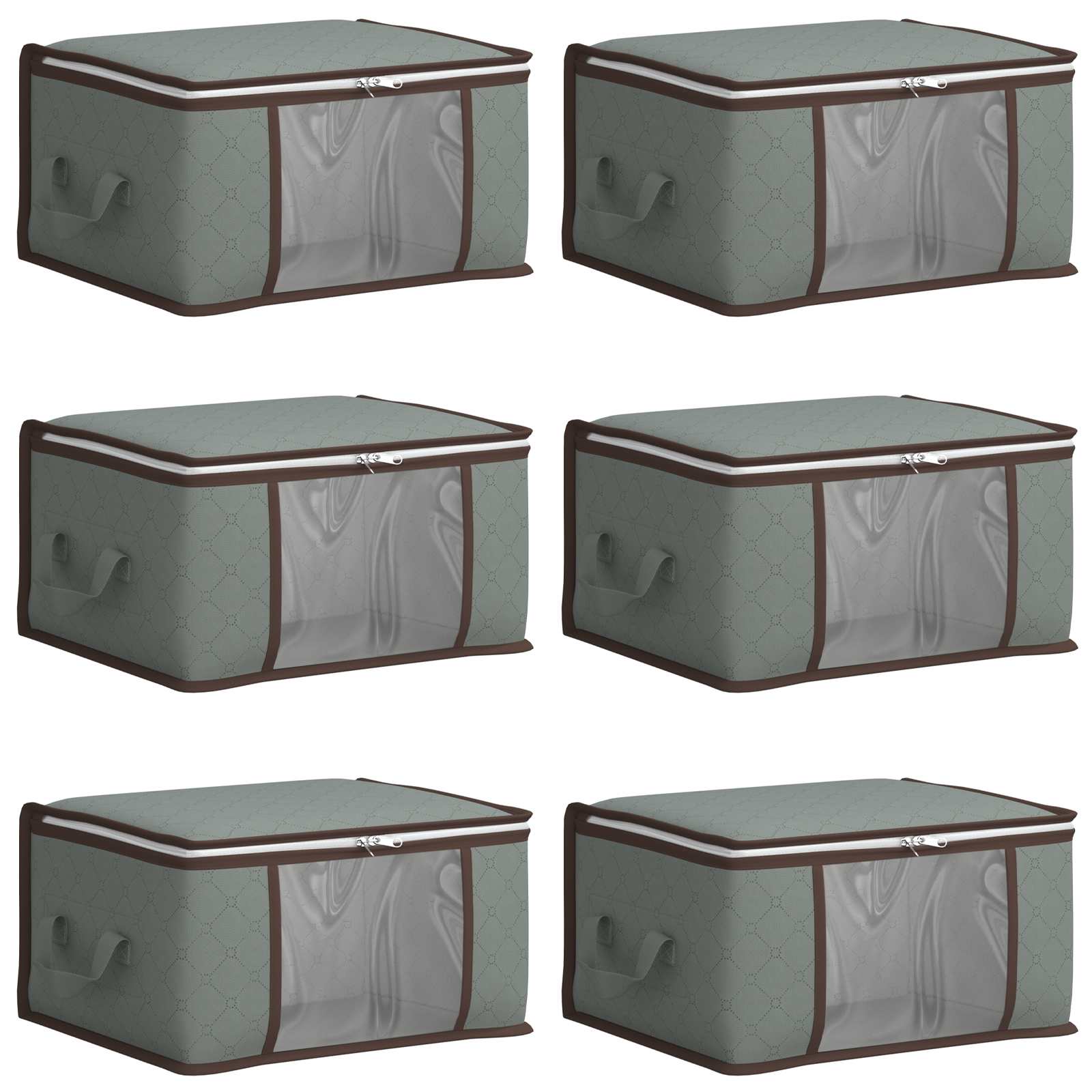Scatola di stoccaggio con finestra laterale trasparente 6 pz